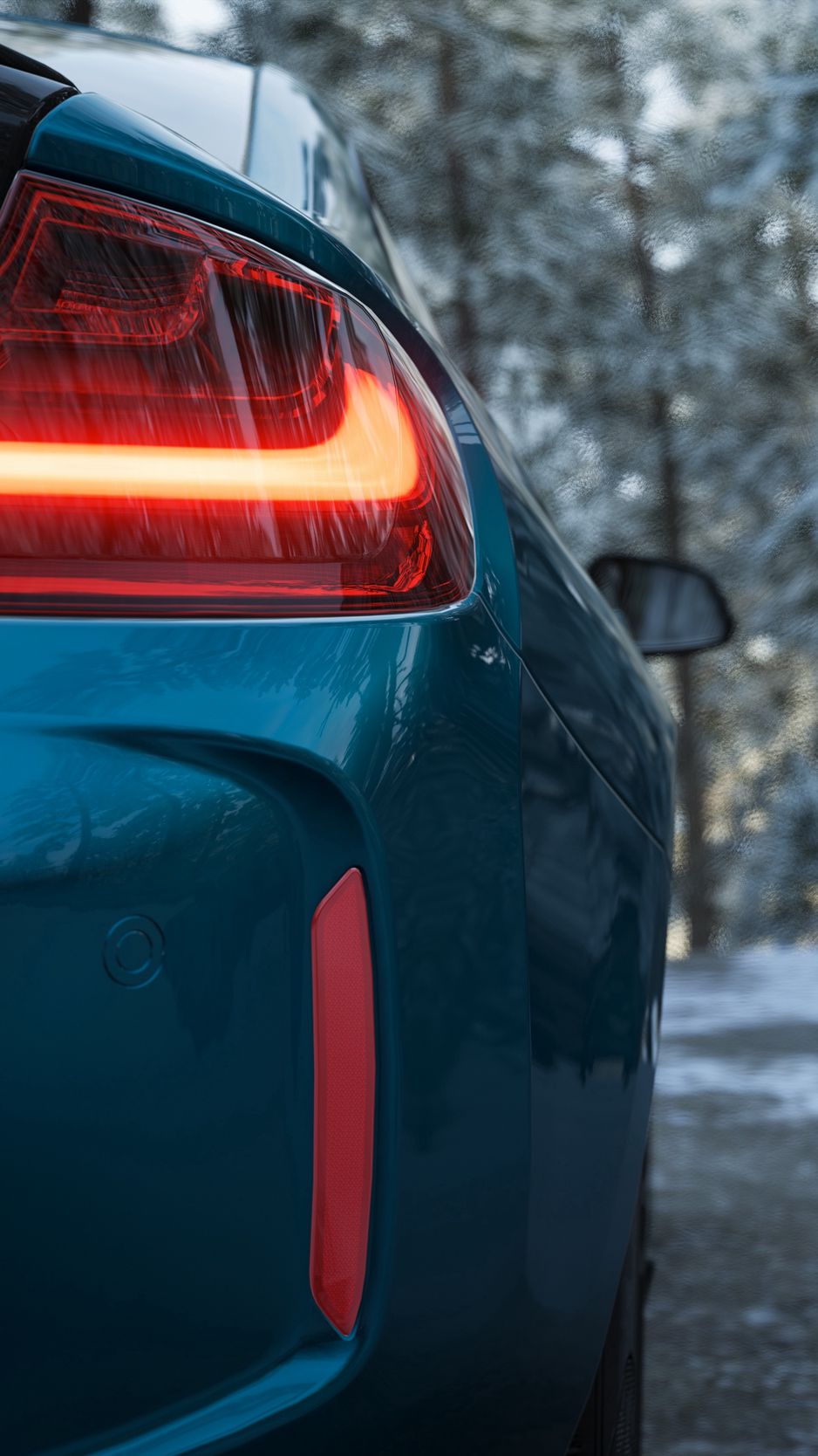 938x1668  Скачать 938x1668 bmw m2, bmw, машина, стоп-сигнал, красный, свет обои, картинки iphone 8/7/6s/6 for parallax