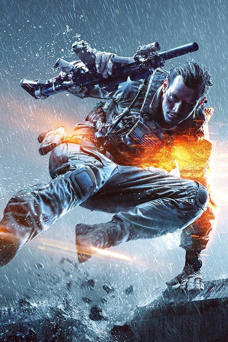 735x1102  Солдат поля боя | Игровые обои, Battlefield 4, Battlefield