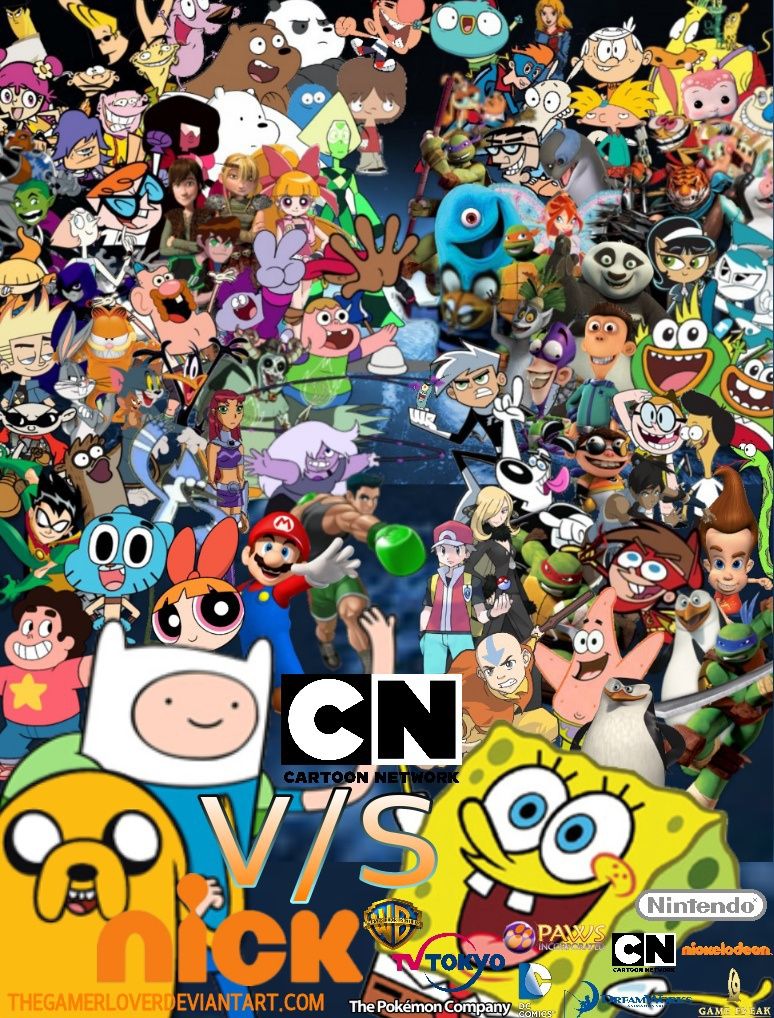 774x1018  Обои Cartoon Network против Ника от TheGamerLover | Персонажи мультфильмов, Обои с персонажами, Старый мультфильм нетворк