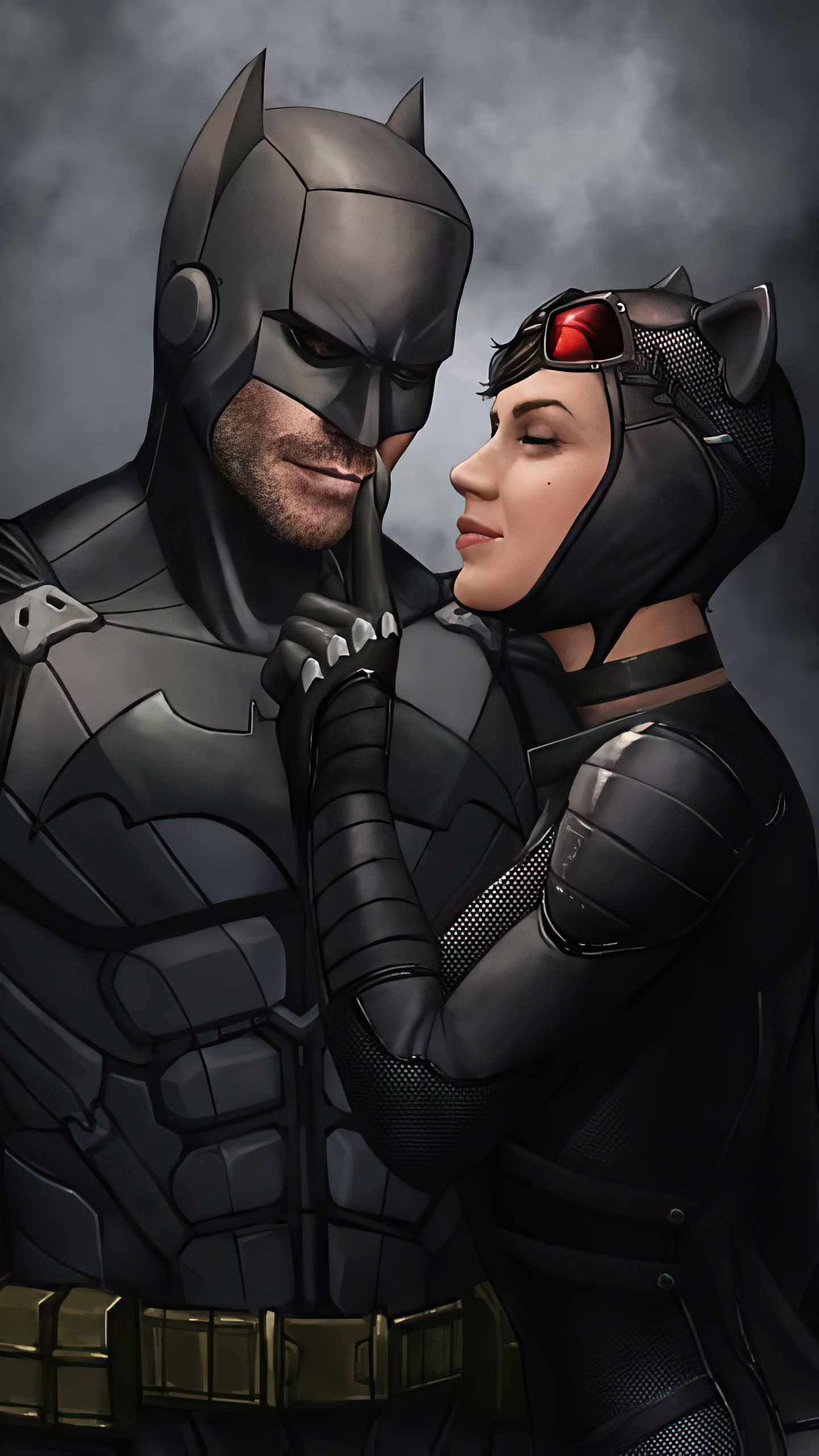 1440x2560  Женщина-кошка и Бэтмен Обои 4k HD ID:11607