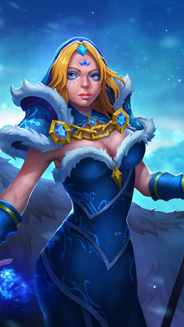 720x1280  Crystal Maiden (DotA 2) Обои на телефон