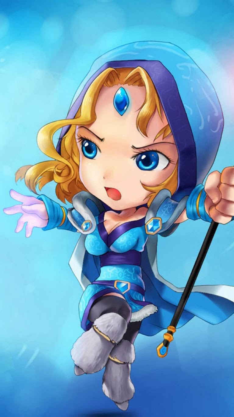 768x1366  Лучшие обои для Android: Лучшие обои для Android Dota 2 Crystal Maiden