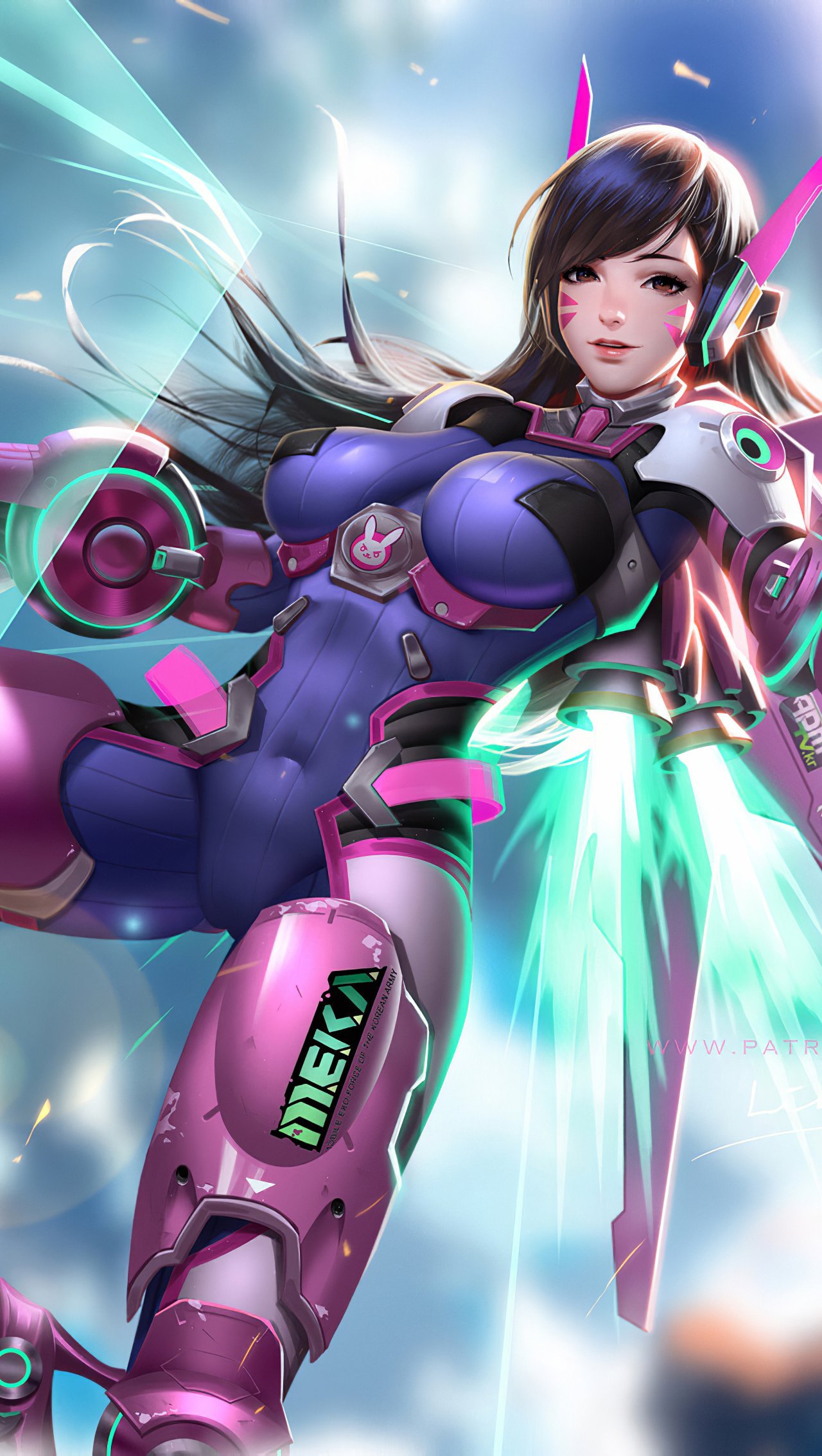 1280x2266  DVA из Overwatch Обои 4k HD ID:5254