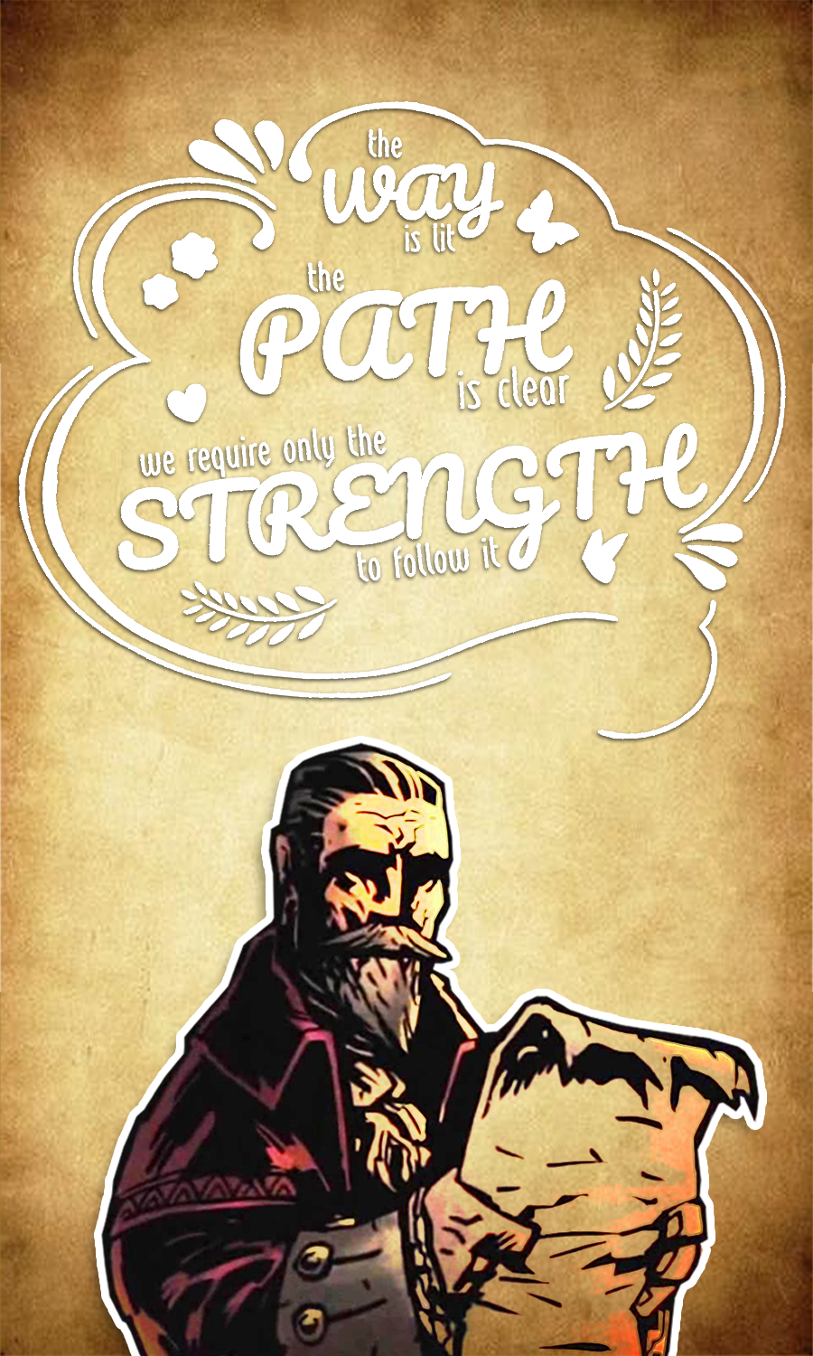 900x1500  Кто-то попросил версию моего предка «Живи, смейся, люби» для обоев для телефона, и вот она: r/darkestdungeon