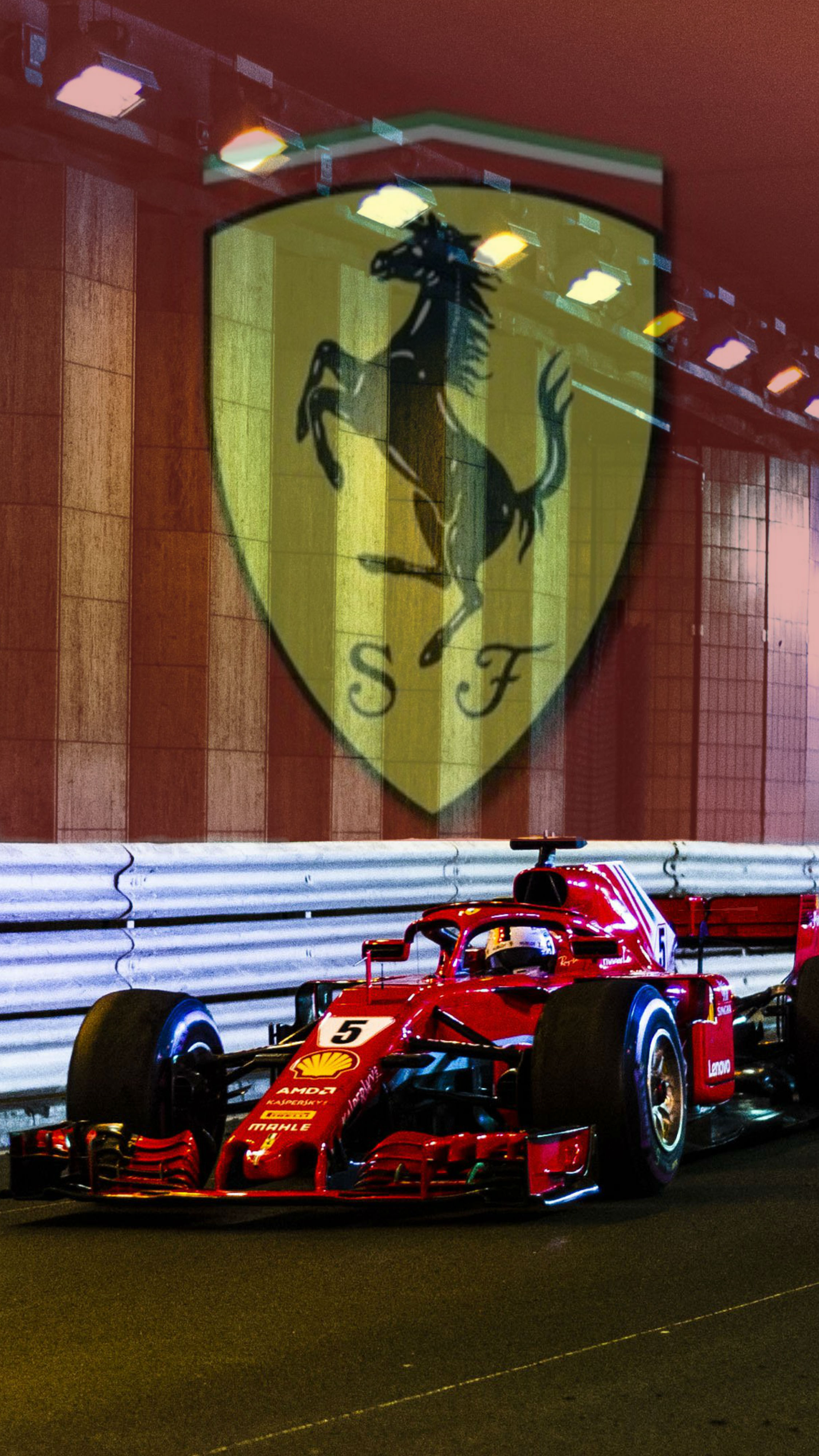 2250x4000 Vettel Ferrari Mobile Wallpaper: formula1