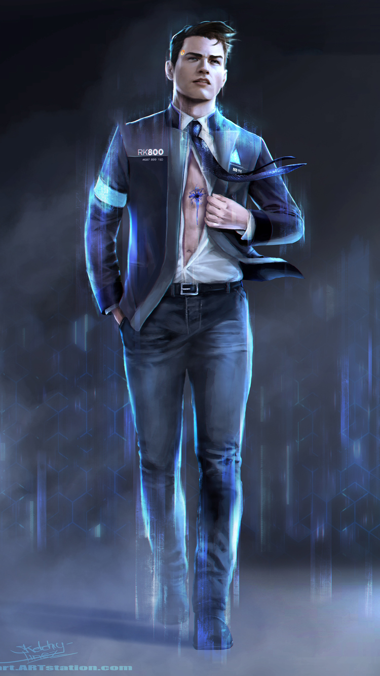750x1334  750x1334 Detroit Become Human Artwork 4k iPhone 6, iPhone 6S, iPhone 7 HD 4k Обои, изображения, фоны, фотографии и картинки