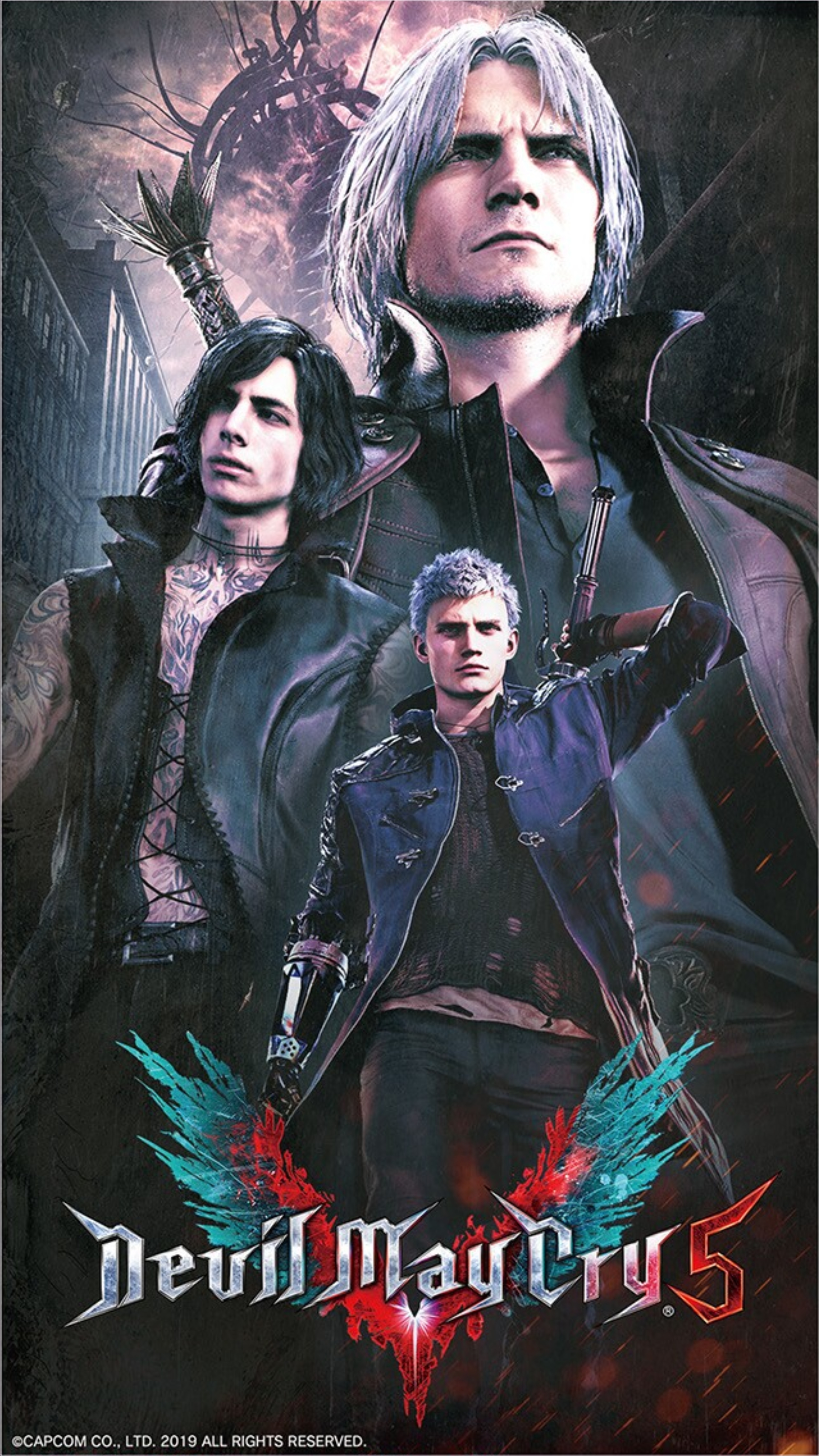2498x4442  Обои Devil May Cry 5 Nero - Пещера обоев