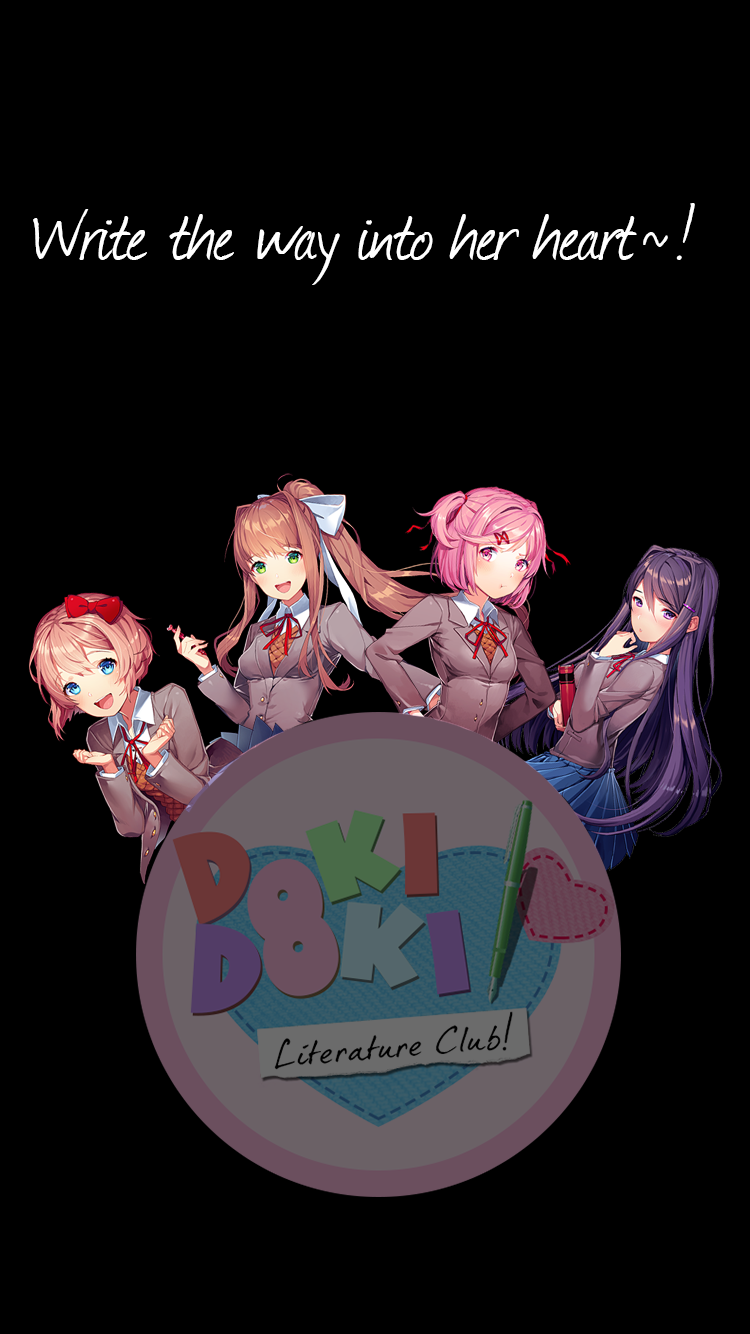 750x1334  oc fanart] быстрые обои для iPhone DDLC: r/DDLC