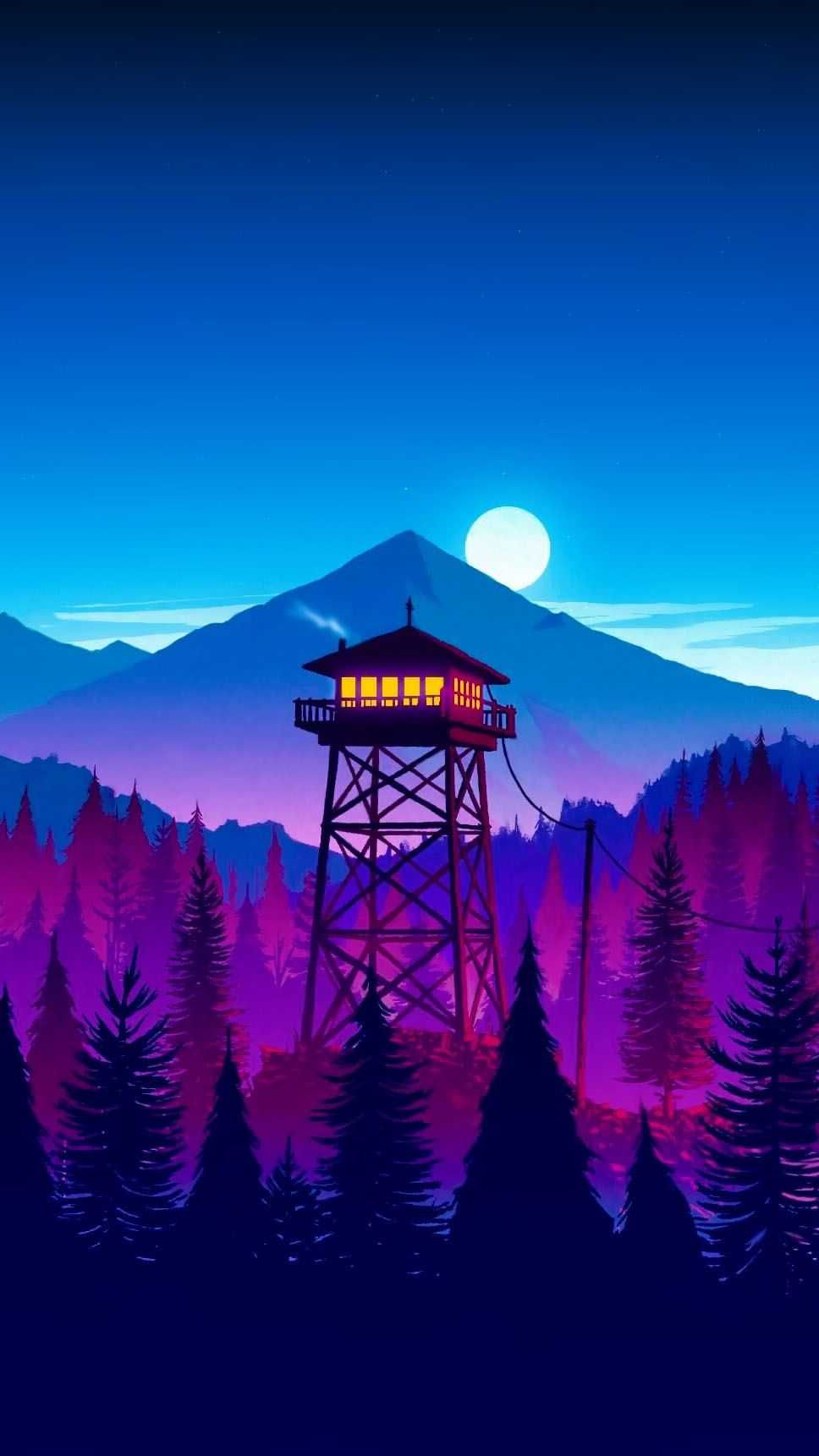 968x1722  Обои Firewatch для телефона Узнайте больше обоев Firewatch, Games. https://www.kolpaper.com/955… | Обои для iphone, Живописные обои, Синие обои iphone