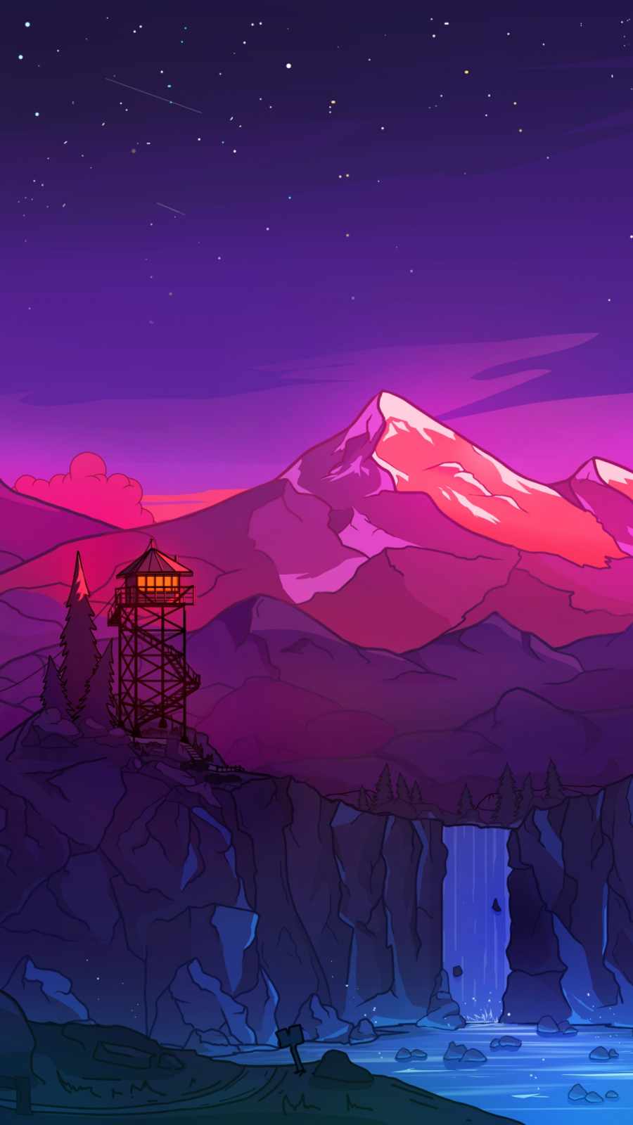 900x1600  Фиолетовые обои Firewatch — Wallpaper Cave
