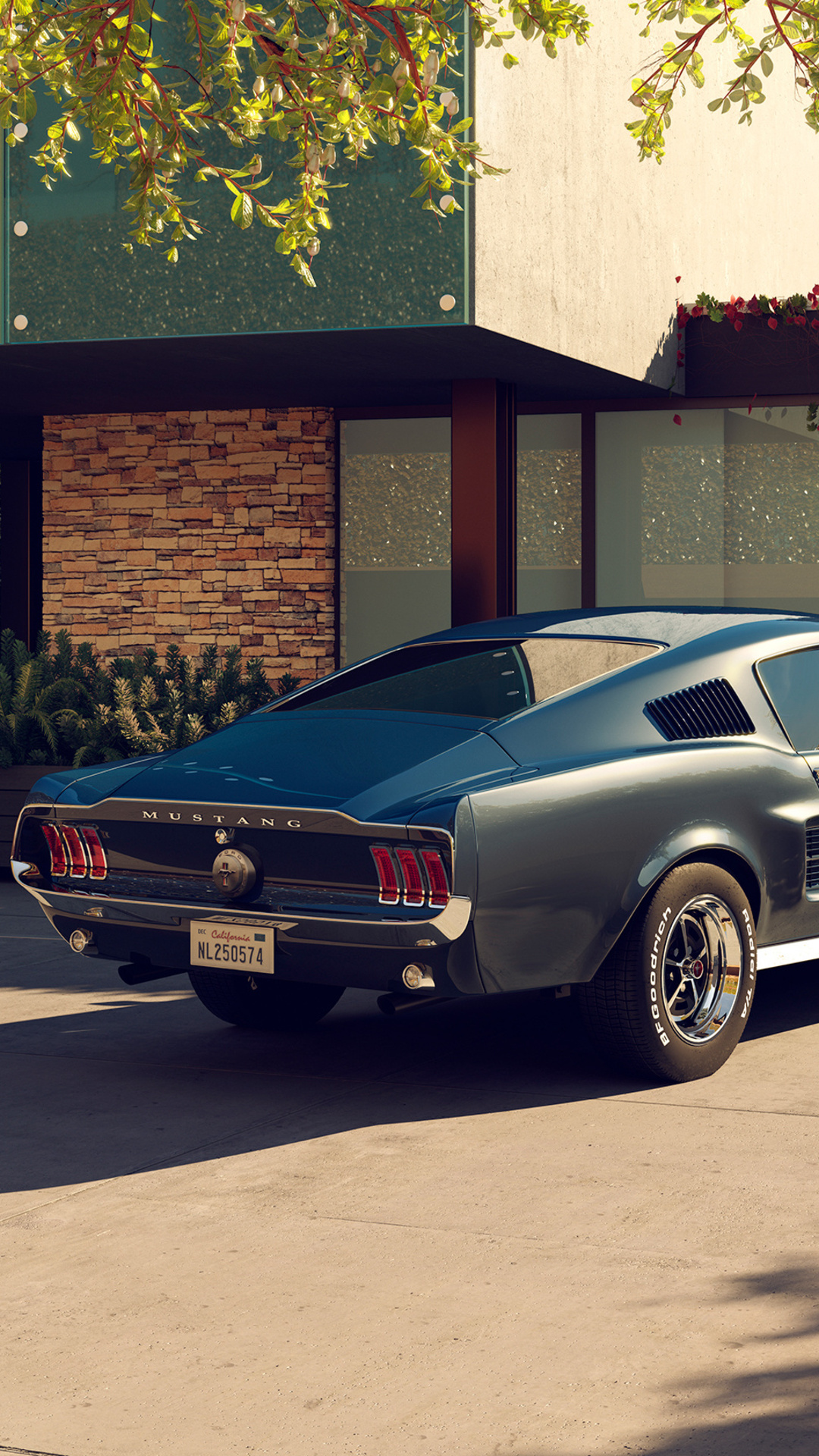 1080x1920  Обои Ford Mustang CGI 1967 года для Iphone 7,6s,6 Plus, Pixel xl, One Plus 3,3t,5, HD 4k, изображения, фоны, фотографии и картинки 1080x1920