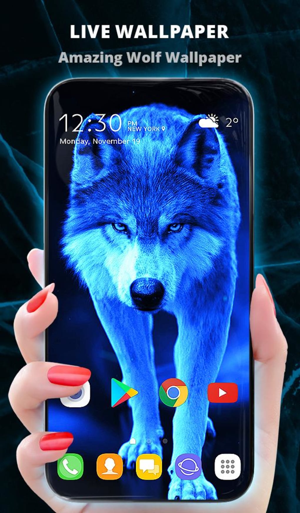 1020x1741  Ice Wallpaper and Keyboard - Lone Wolf для Android — Скачать