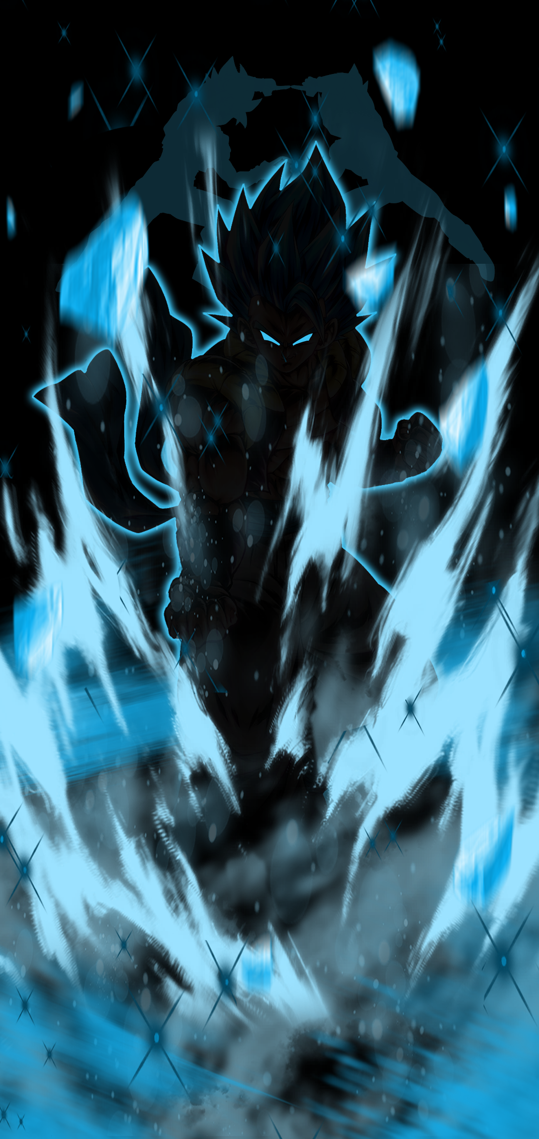 1080x2280  Голубые минималистичные обои Gogeta. Голосуйте в комментариях за то, что вы хотите увидеть дальше! : r/DragonballLegends