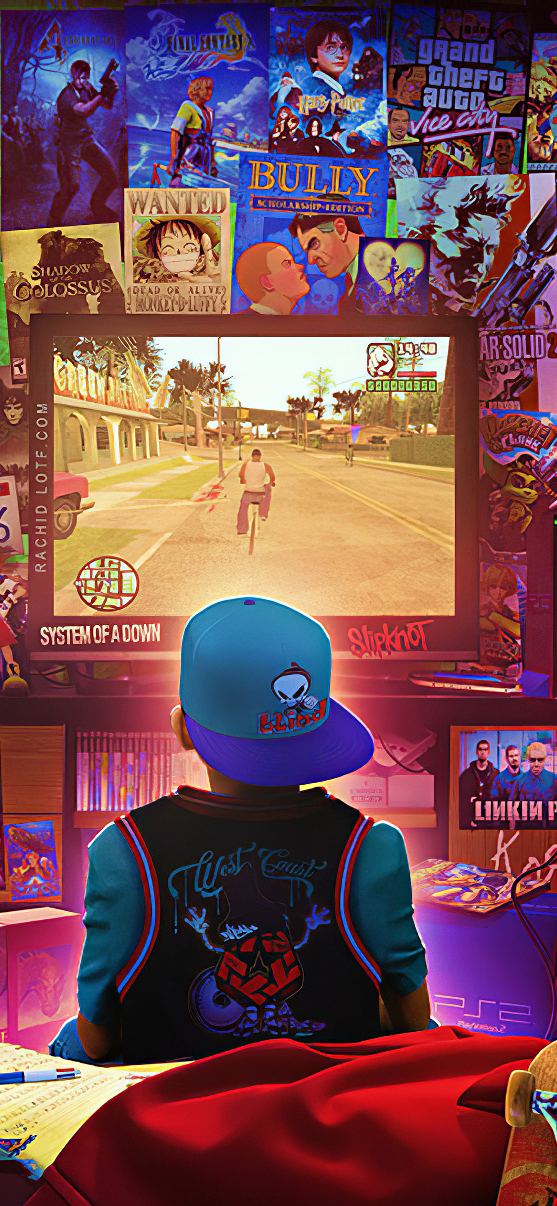 1125x2436  1125x2436 Ребенок 90-х играет в Gta Sanandreas Retro Art Iphone XS, Iphone 10, Iphone X, HD 4k Обои, изображения, фоны, фотографии и картинки