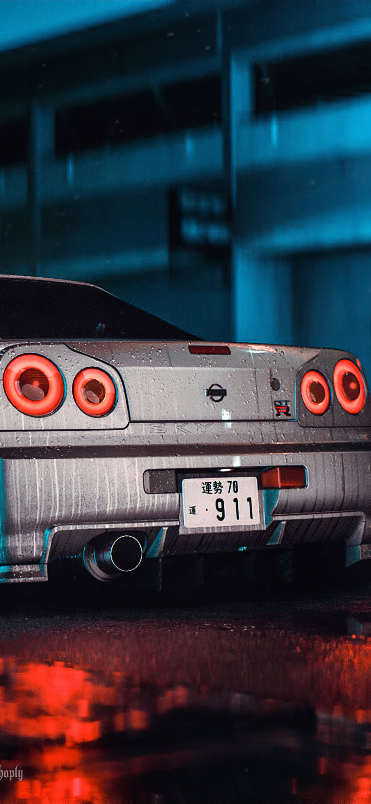 1284x2778  Скачать фиолетовые обои Nissan Skyline Gtr R34 | Обои.com