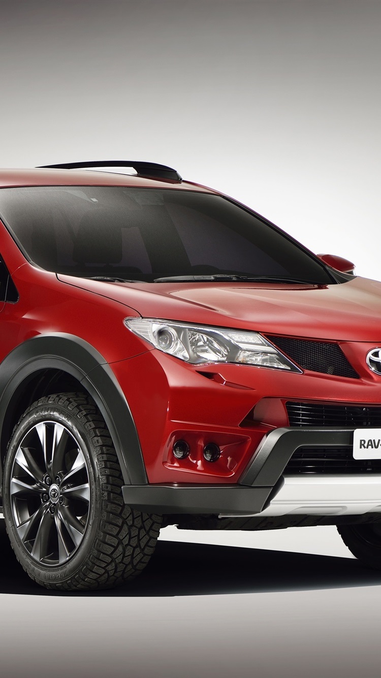 750x1334   Обои 2013 Toyota RAV4 приключения красный цвет автомобиля 750x1334 iPhone 8/7/6 / 6S Изображение 