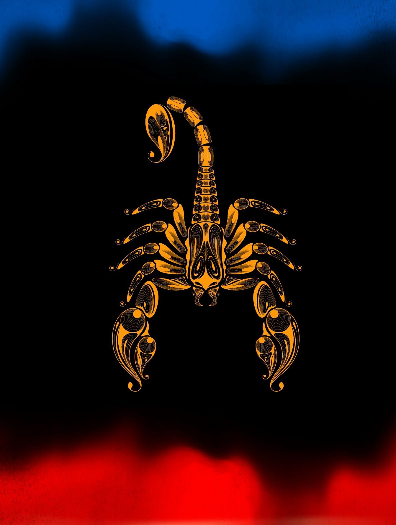 1342x1778  Скорпион абстракция - 85 фото