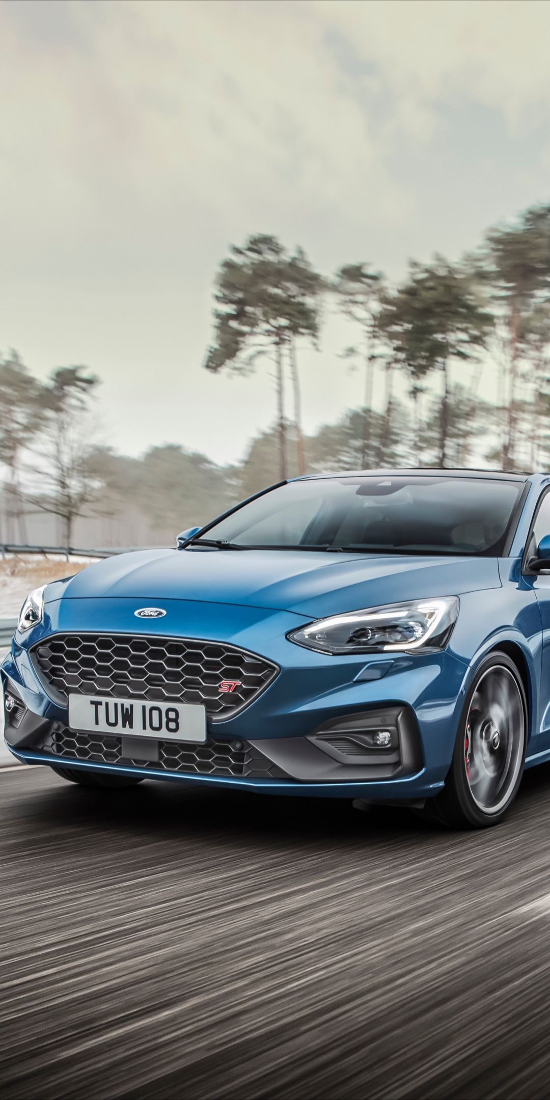 1080x2160   Ford Focus ST на дороге 2019 1080x2160 обои | Ford focus st Ford focus Новый ford focus