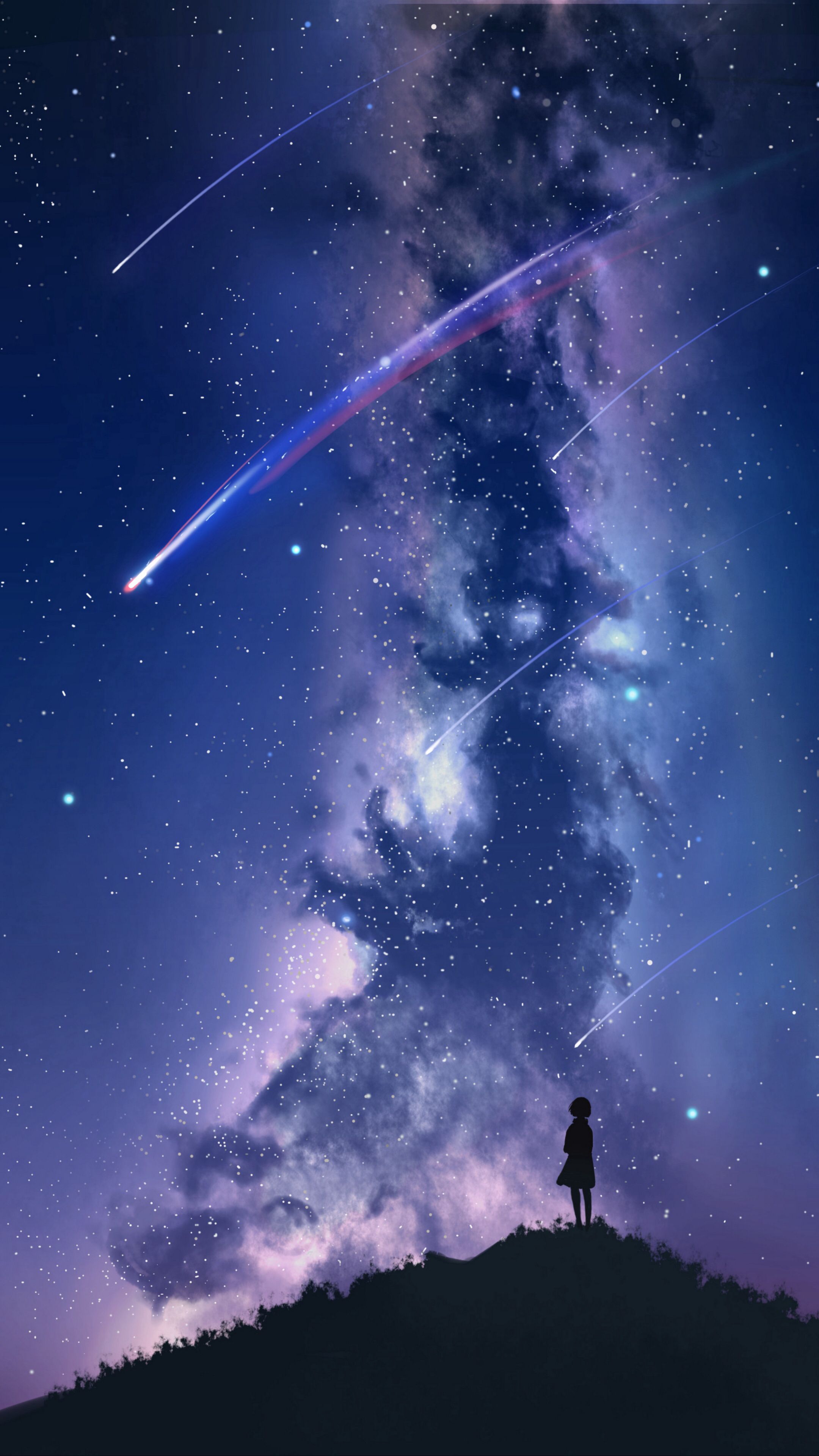 2160x3840  HD обои / HD Wallpaper | Anime scenery, Cute wallpaper backgrounds, Night  sky wallpaper