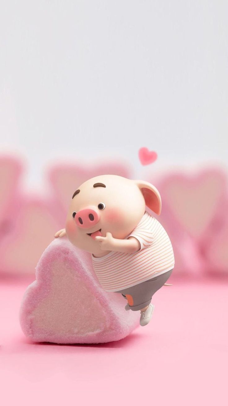 736x1308  Pin by Noel Rotkiv on All about pigs | Cute pigs, Pig illustration, Pig  wallpaper