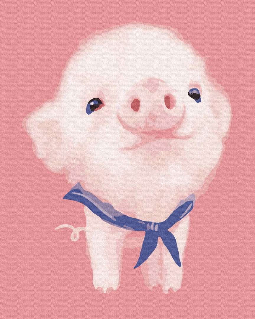 864x1080  Картина по номерам Довольный поросенок (Brushme G501) купить недорого.