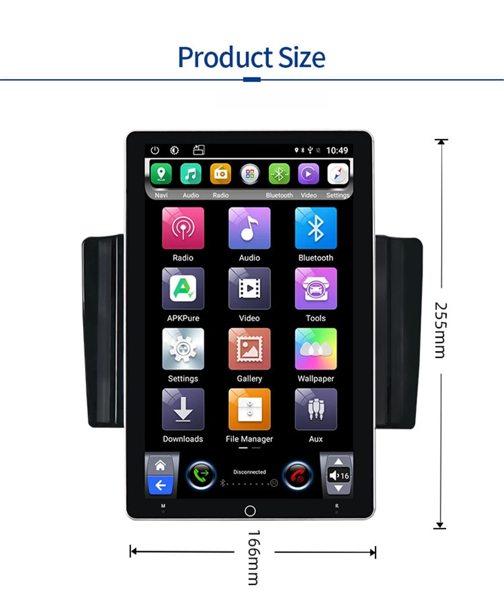 1000x1210  Автомобильный мультимедийный плеер 2DIN, вертикальный экран 9,7 дюйма,  Android 10, GPS, стерео радио, HD, сенсорный экран, Wi-Fi, FM, зеркальная  связь, Bluetooth | AliExpress