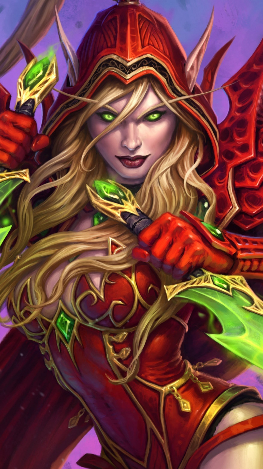 1080x1920  Скачать обои 1080x1920 девушка воин, зеленые мечи, Hearthstone: Heroes of Warcraft, 1080p обои, samsung galaxy s4, s5, note, sony xperia z, z1, z2, z3, htc one, lenovo vibe, google Pixel 2, oneplus