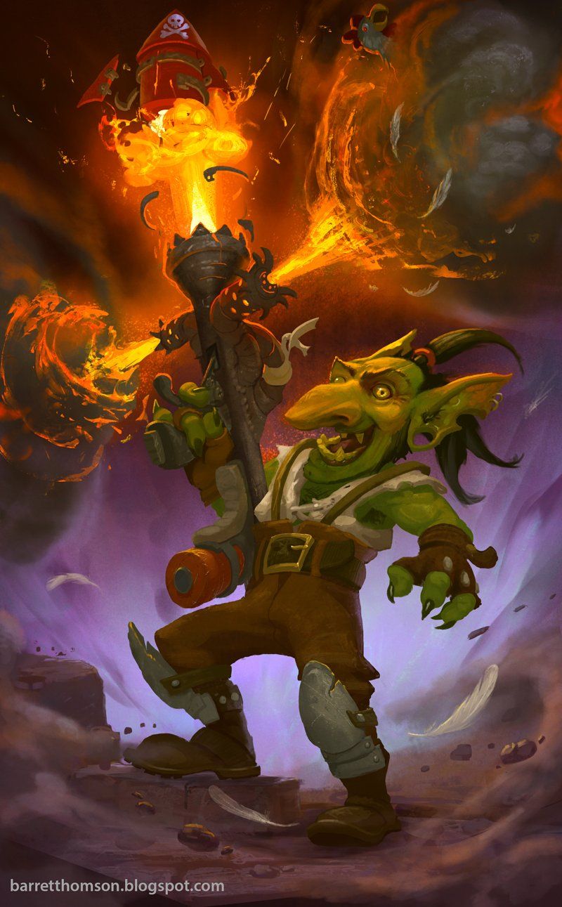 800x1291  Hearthstone — Вызов гоблинов против гномов, Баррет Томсон | Искусство Warcraft, Фэнтезийные существа, Искусство гоблинов