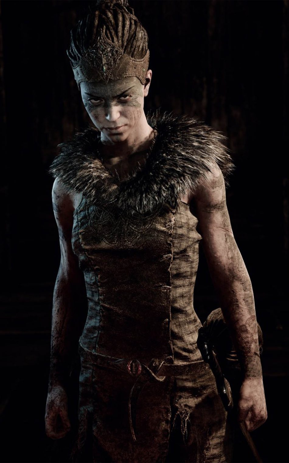 950x1520  Сенуа в Hellblade Senua's Sacrifice 4K Ultra HD Мобильные обои