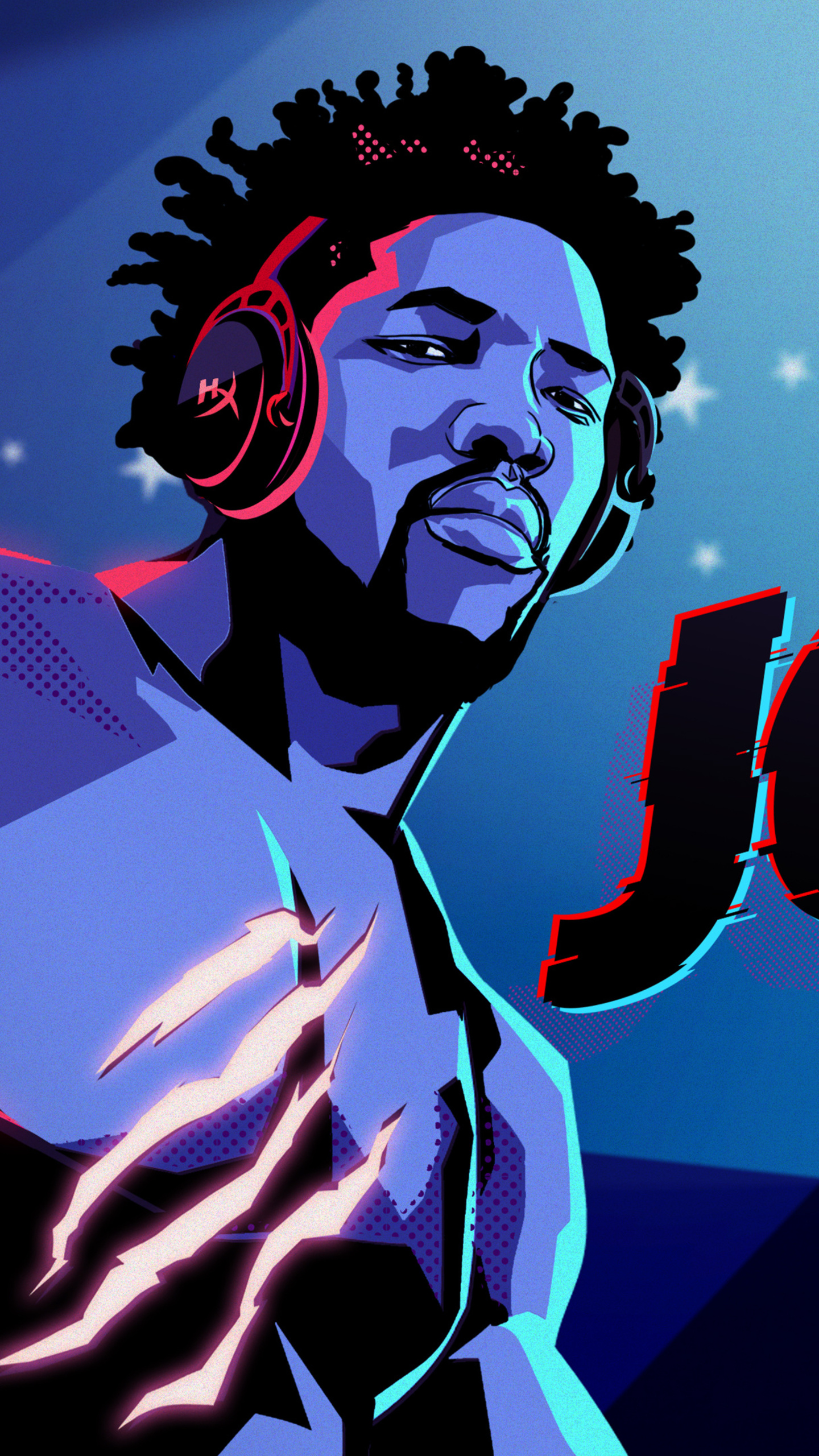 1440x2560  Джоэл Эмбиид, игрок НБА и заядлый геймер HyperX Samsung Galaxy S6, S7, Google Pixel XL, Nexus 6,6P, LG G5 HD 4k Обои, изображения, фоны, фотографии и картинки 1440x2560