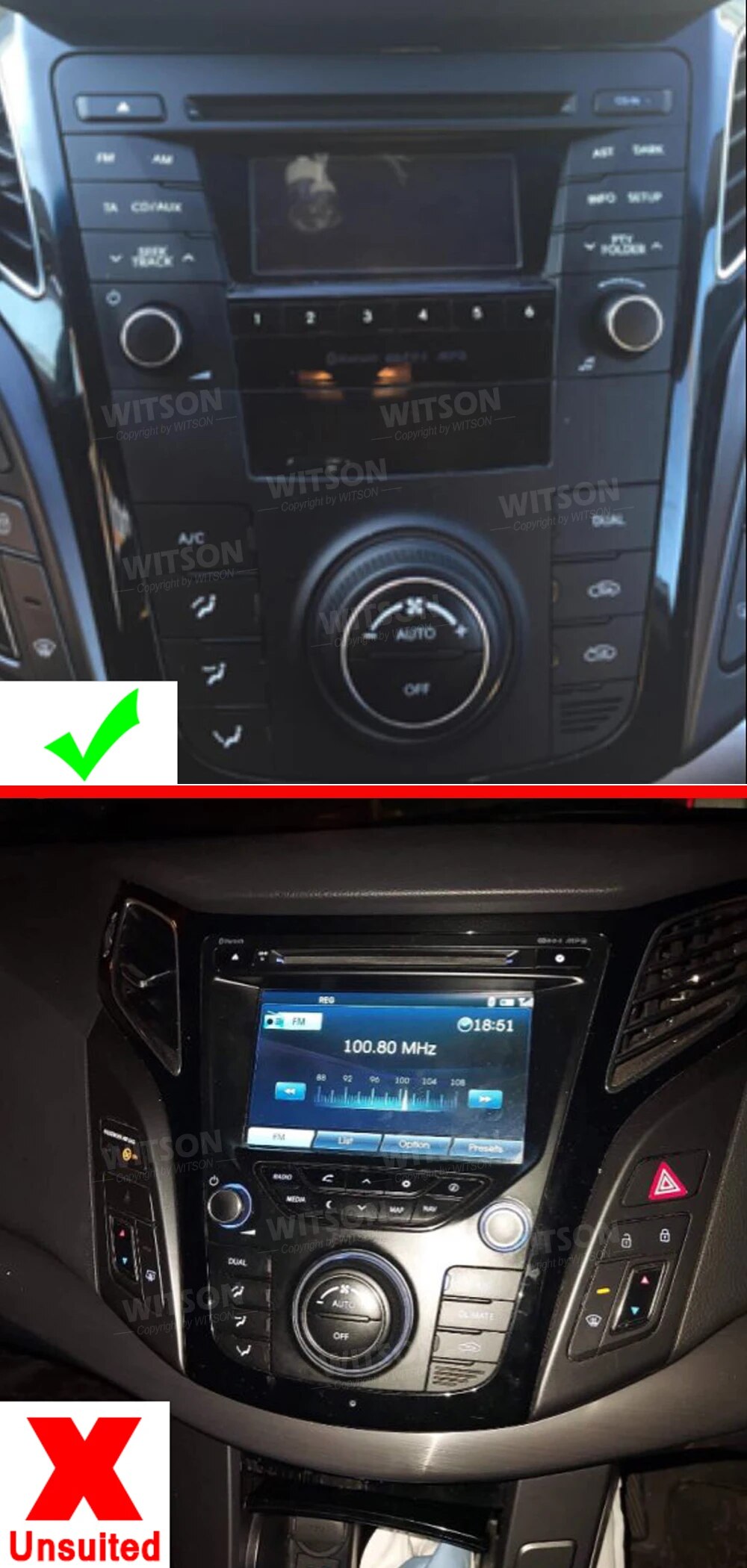 1000x2100  7-дюймовый автомобильный радиоприемник на базе Android, мультимедийный автомобильный блок для Hyundai I40 2012-2014, стерео GPS, плеер CarPlay - Алиэкспресс