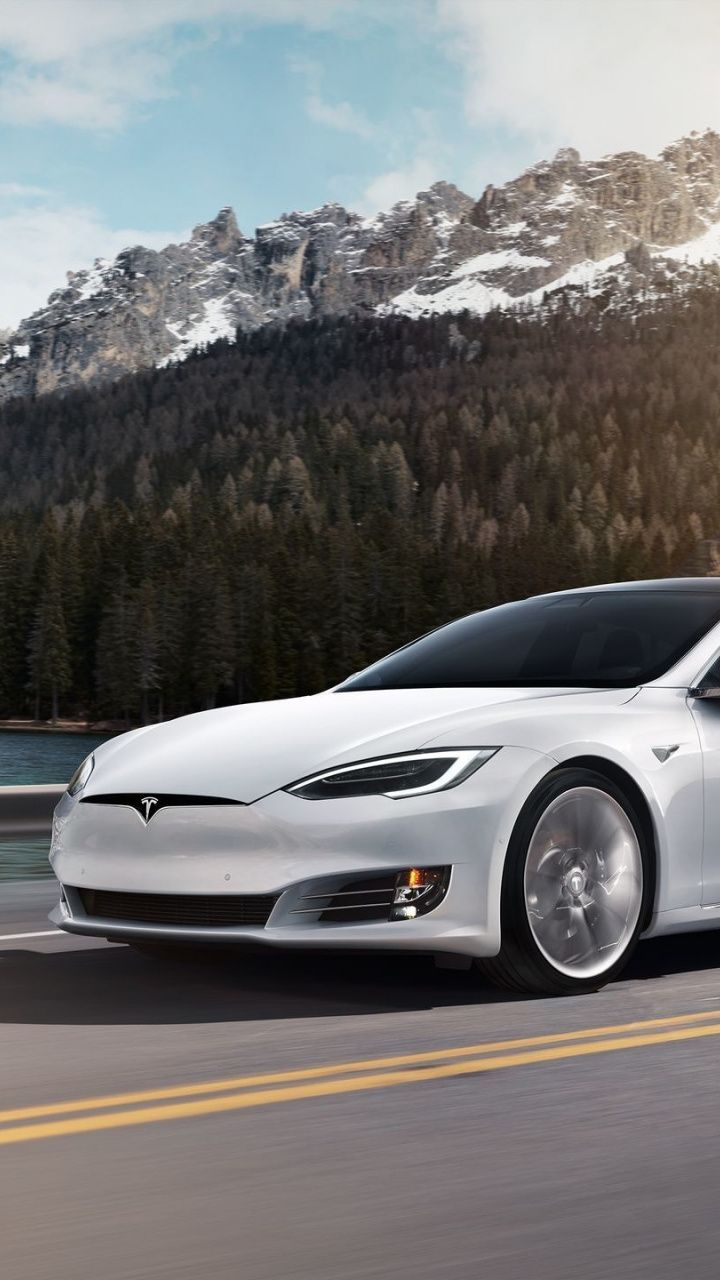 720x1280   великолепные обои Белый седан Tesla Model 3 7201280 обои | Tesla model Tesla model x Sedan