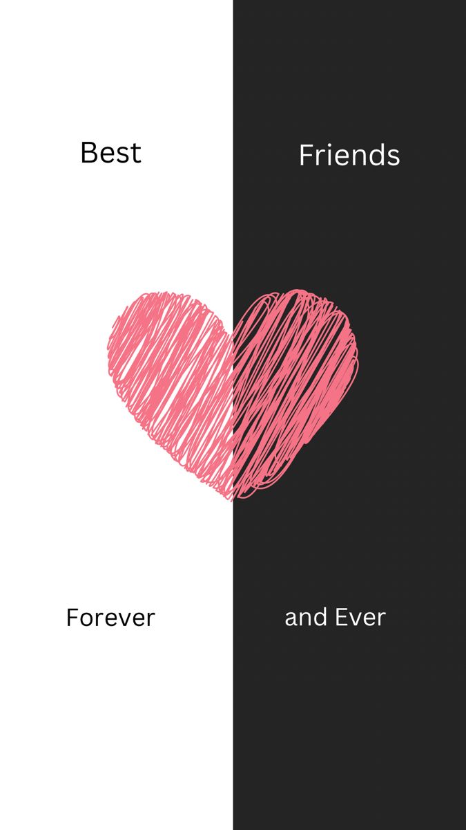 675x1200  Лучший друг с половиной сердца Wallpaper | Милые обои для лучших друзей, Обои для лучших друзей, Обои для друзей