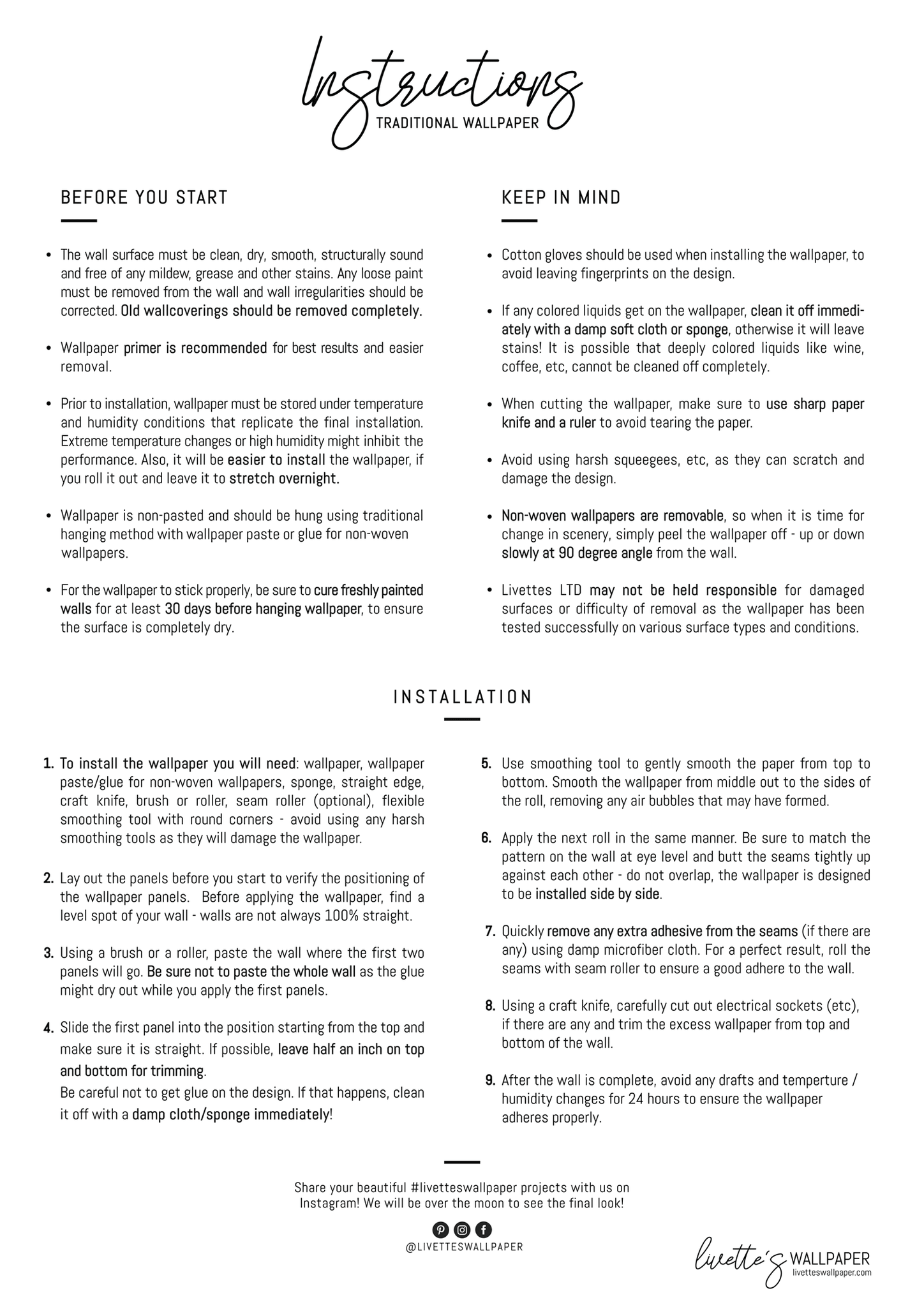 1448x2048  Инструкции по установке традиционных обоев | Ливетты