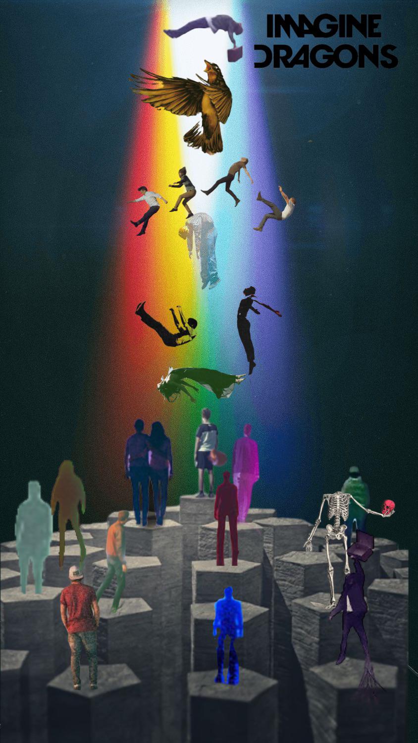 844x1500  Imagine Dragons Bones Обои - Обои Пещера
