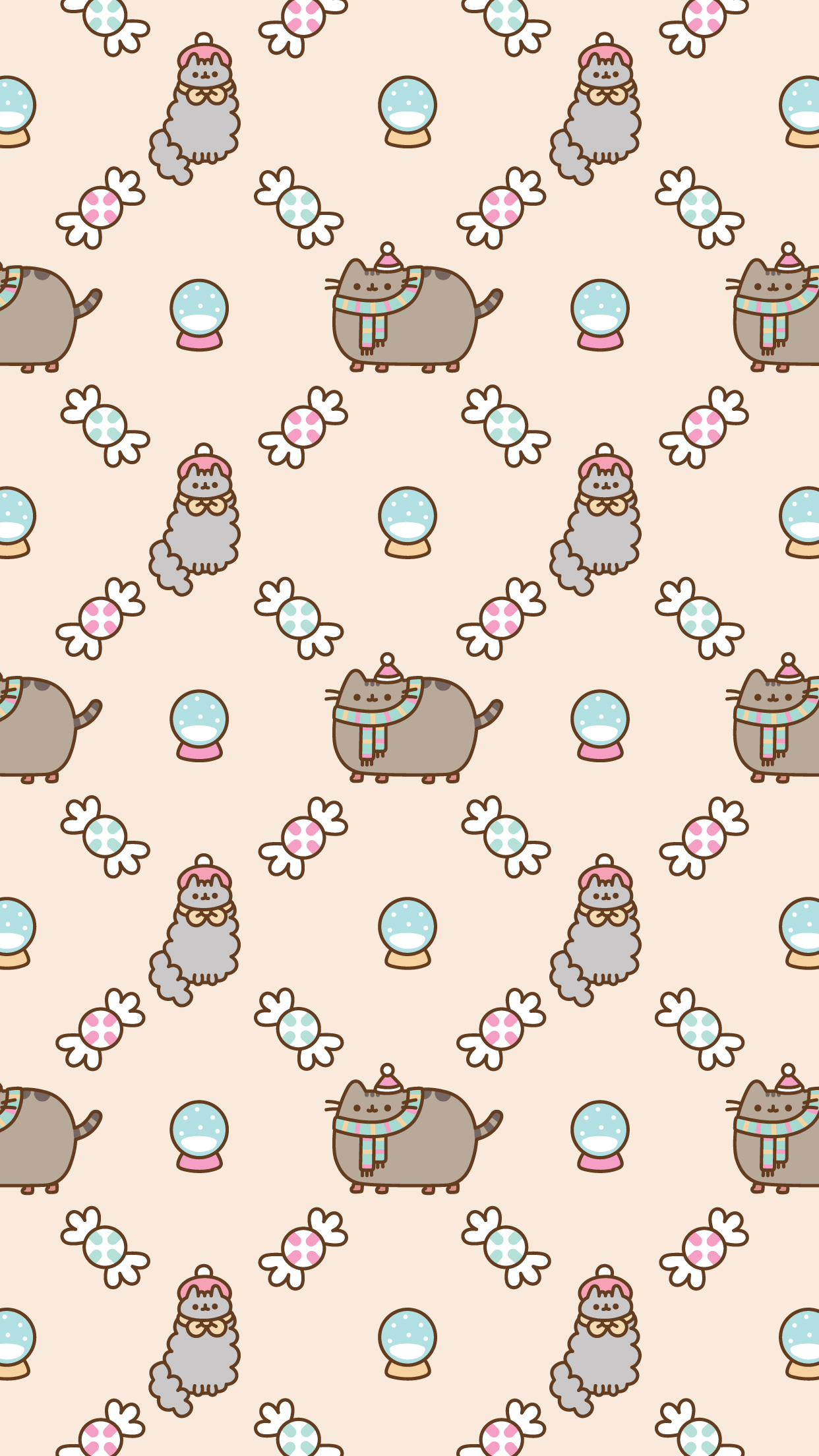 1242x2208  Новогодние обои на телефон с котом Пушином - YouLoveIt.ru