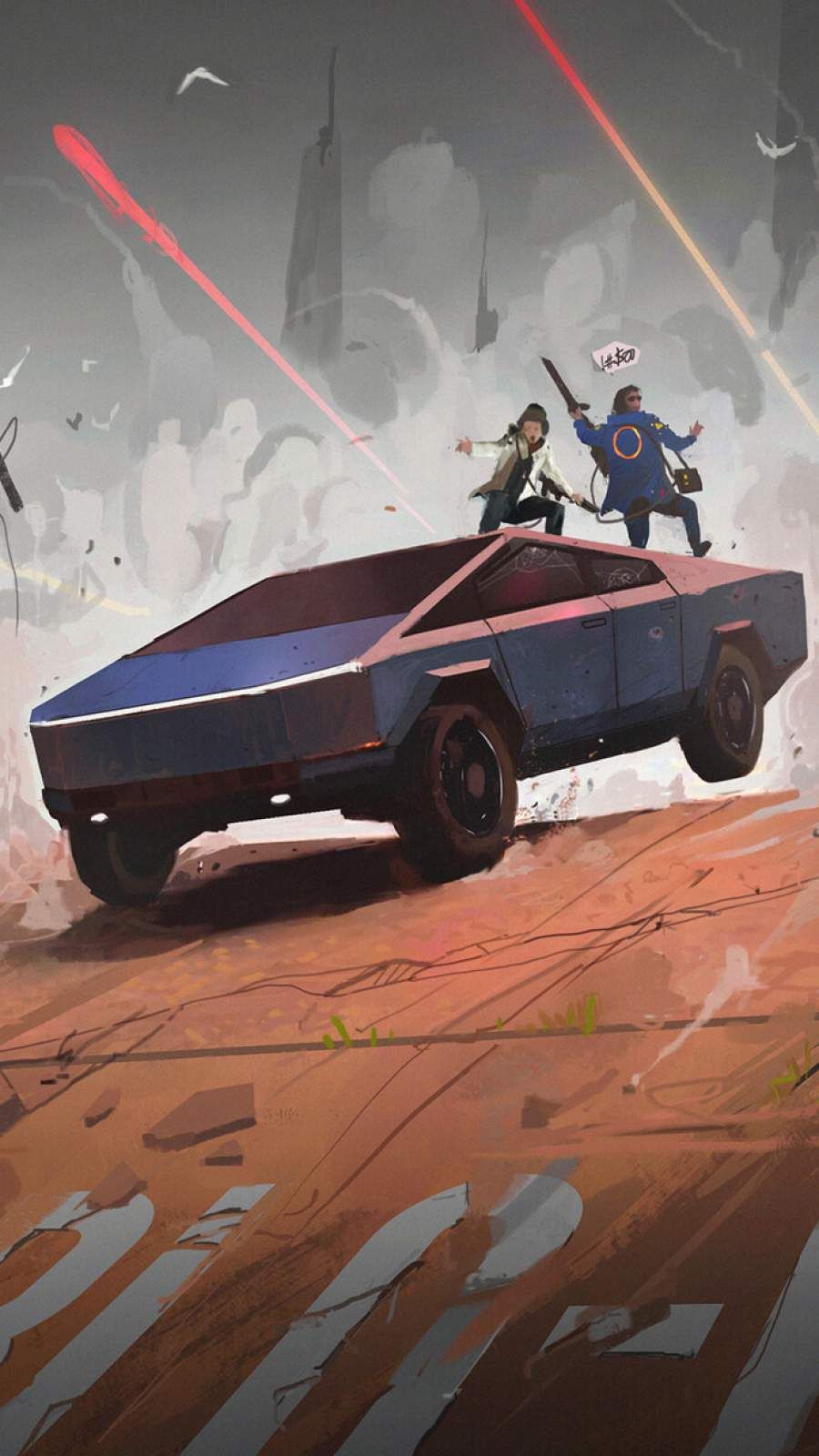 900x1600  AMOLED wallpaper: cybertruck