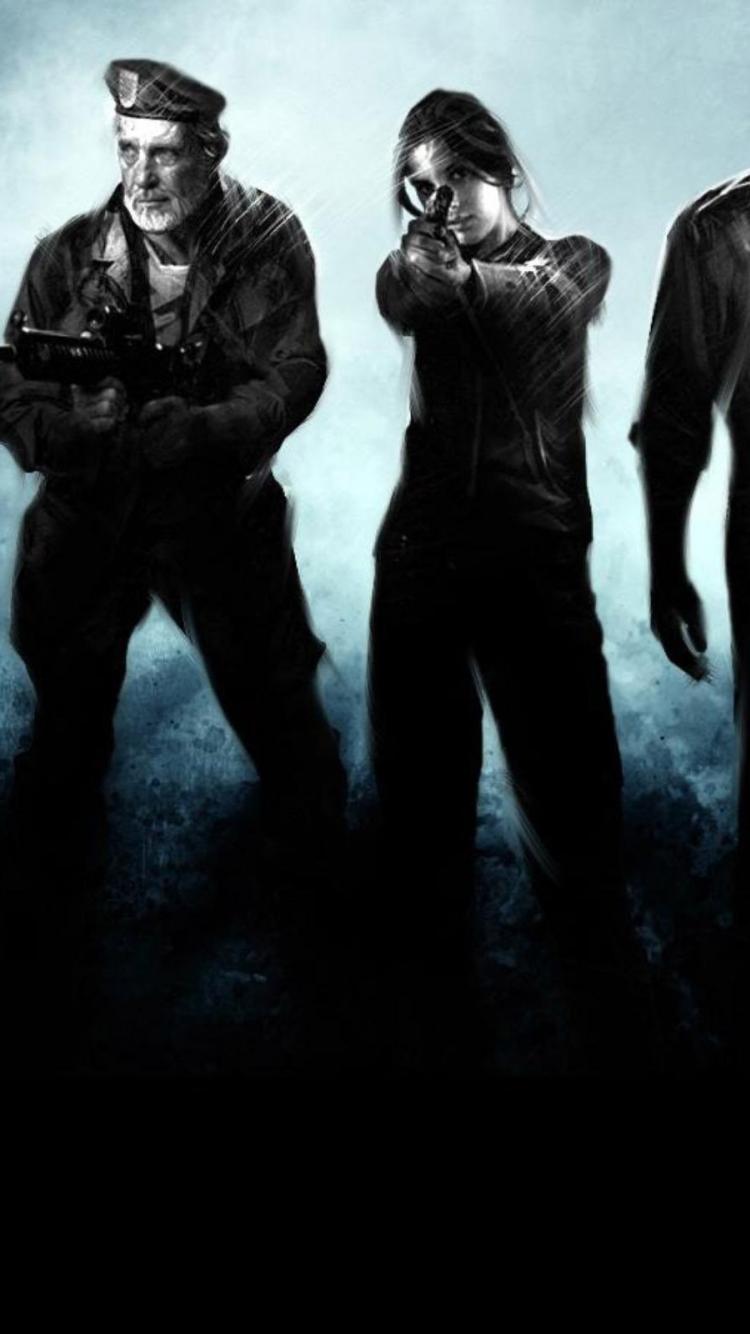 750x1334  Зомби Left 4 Dead Зои Left4Dead Фрэнсис обои 69916