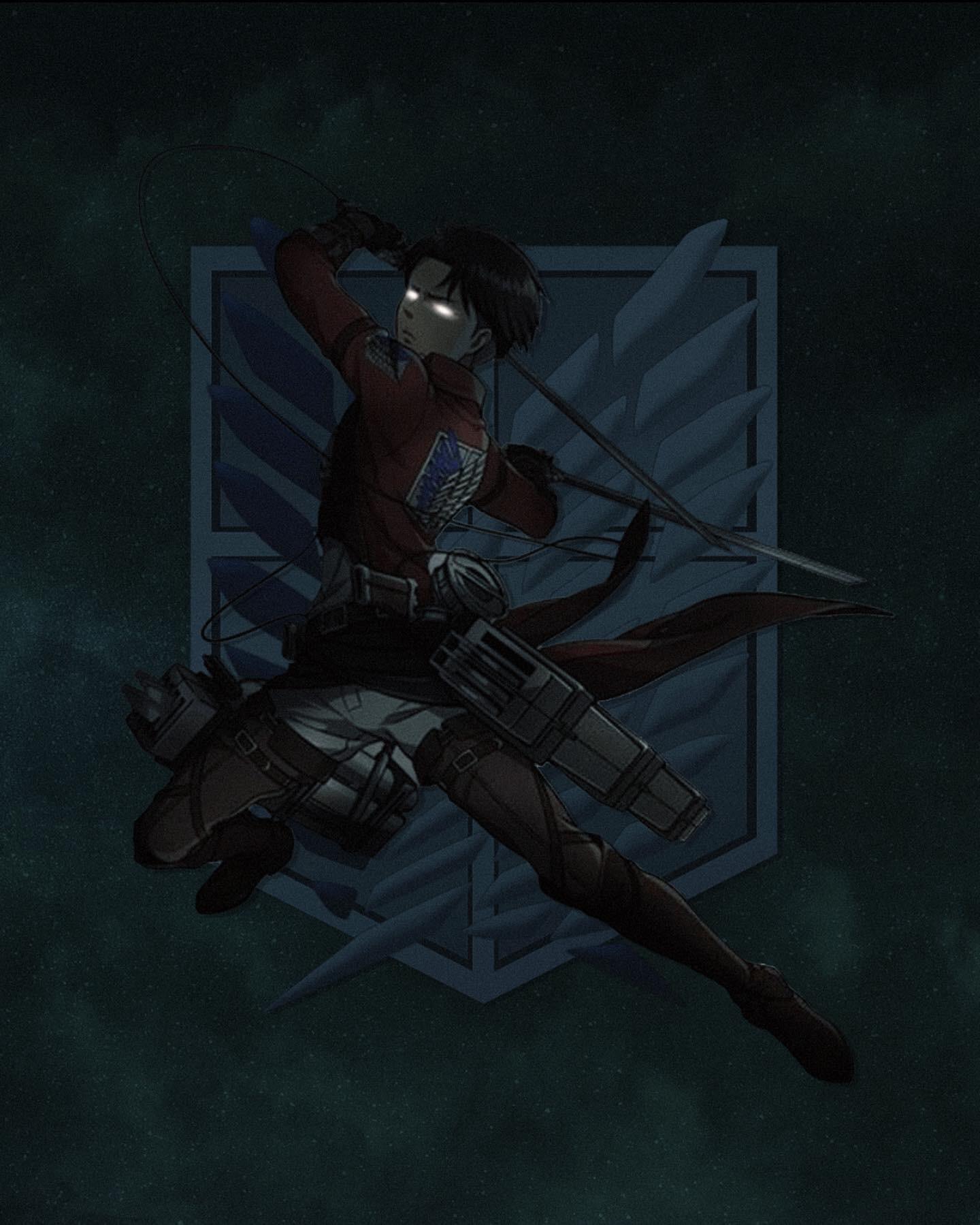 1440x1799  Скачать обои Levi Pfp с зеленым свечением | Обои.com