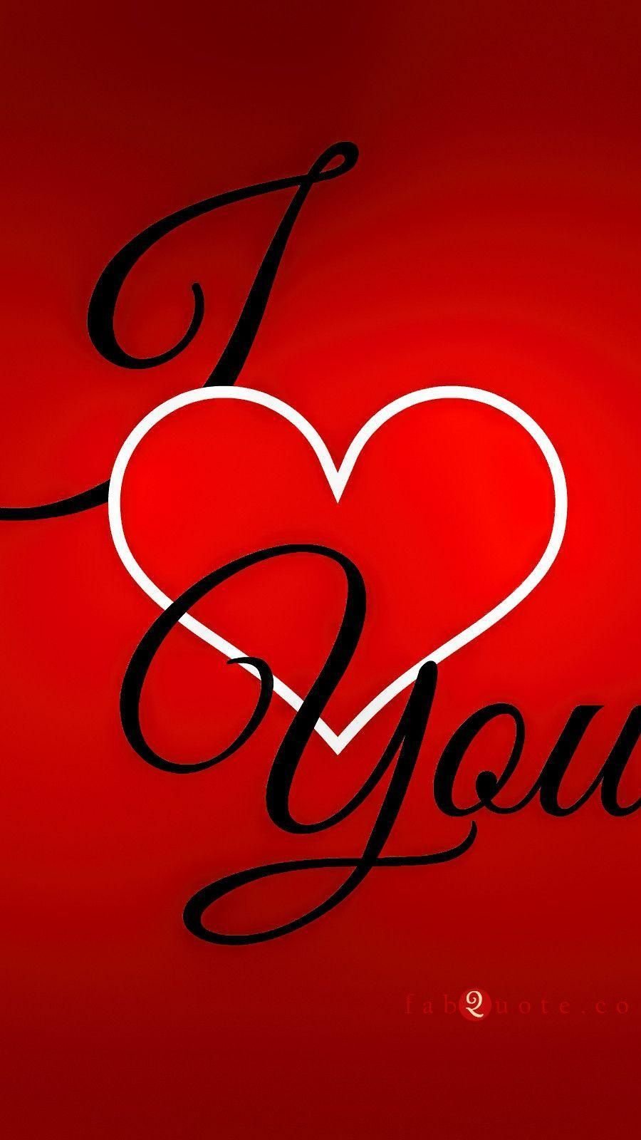 900x1600  Я люблю тебя - Красное сердце обои Скачать | МобКубок