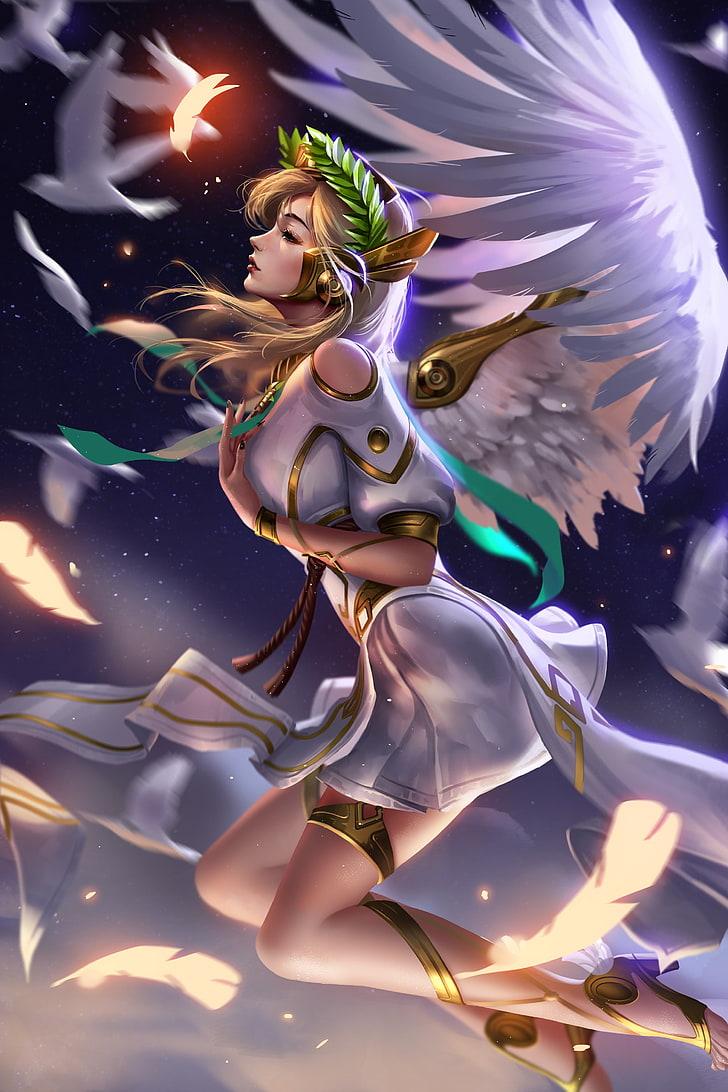 728x1092  Обои Overwatch Mercy - Пещера обоев