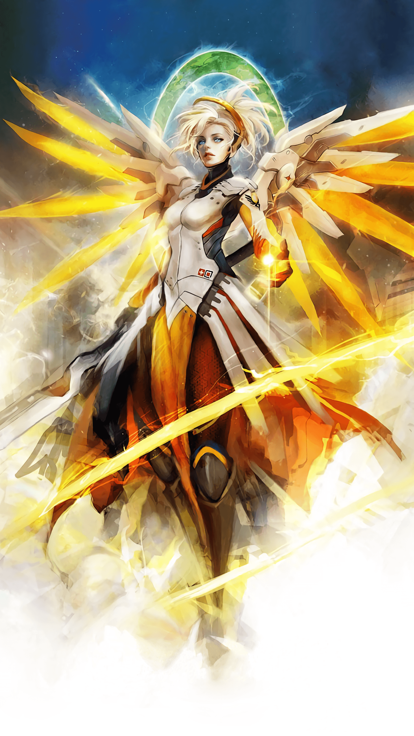 1440x2560  Обои Overwatch Mercy - Пещера обоев