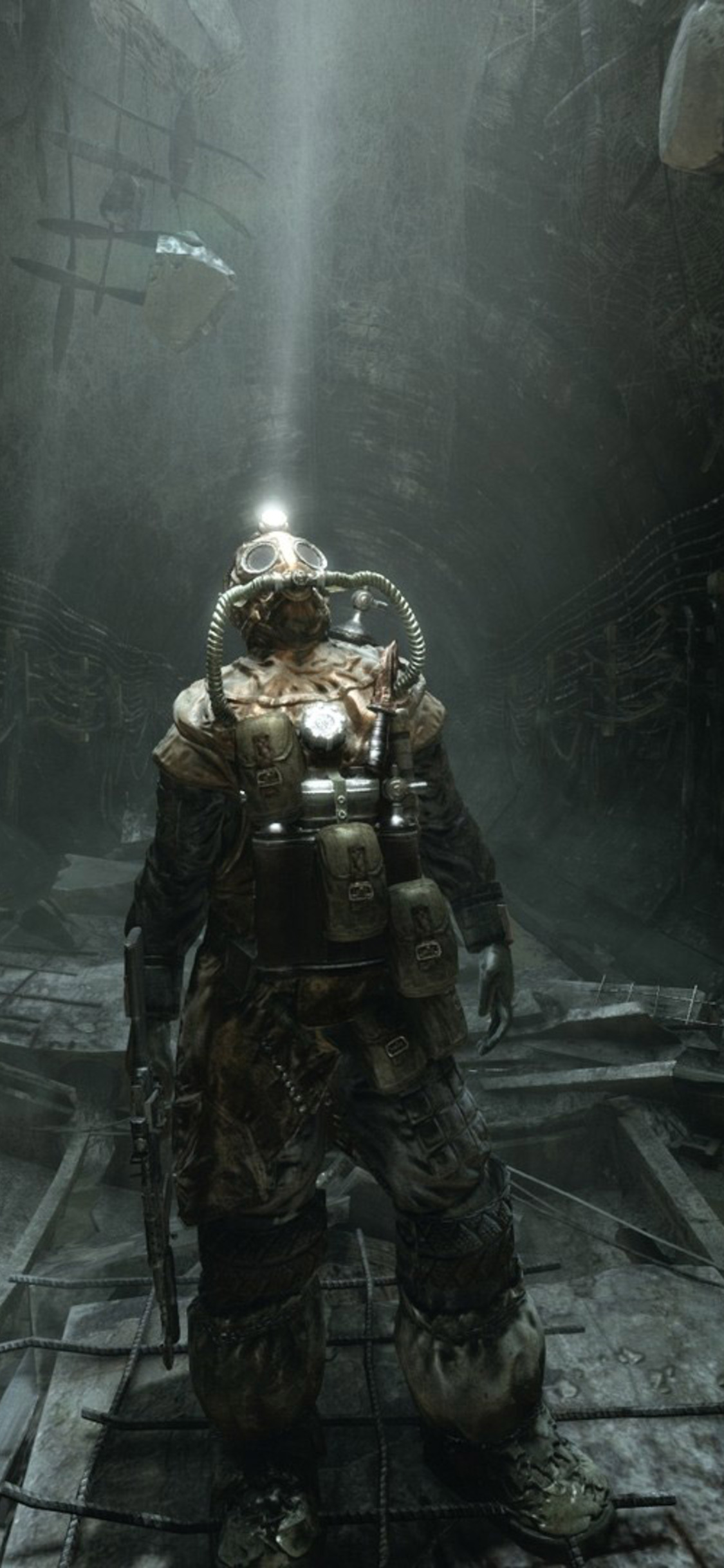 1125x2436  Скачать фон Pixel 3XL Metro Last Light Soldiers | Обои.com