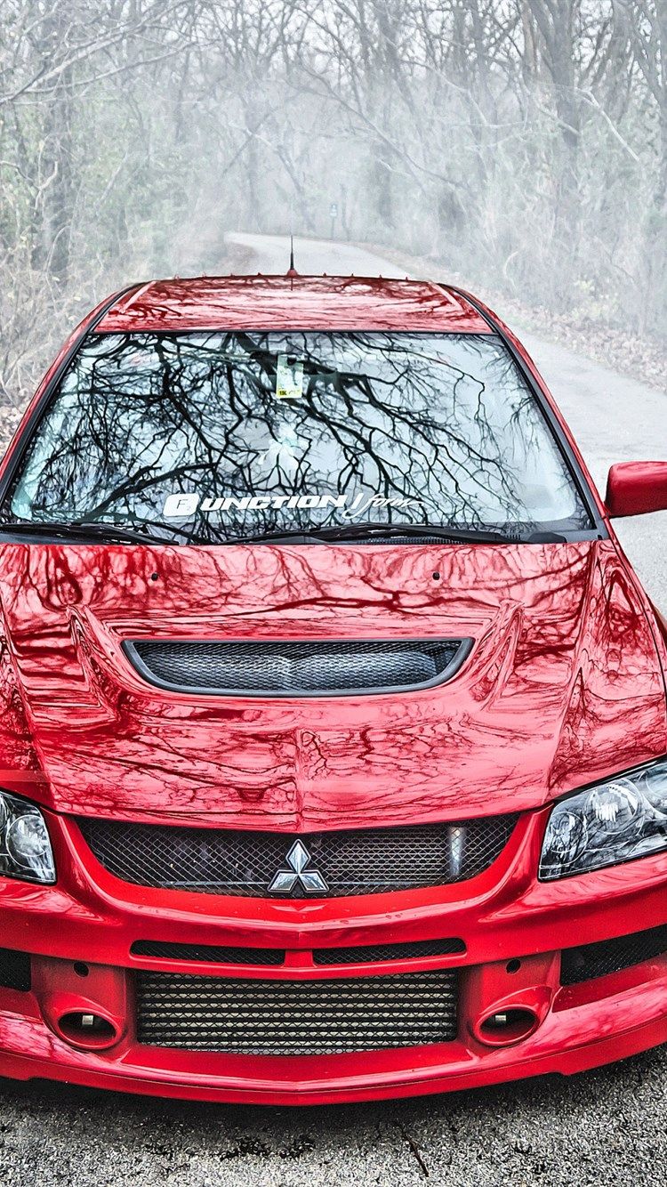 750x1334  Mitsubishi Lancer, Evolution IX, Evo 9, красный лансер 9, вид спереди, японские автомобили, Mitsubishi | Митсубиси лансер эволюция, Митсубиси лансер, Эво 9