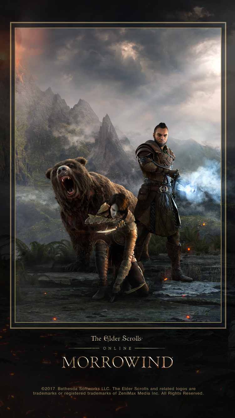 750x1334  Загрузите новые обои ESO: Morrowind Hero Art — The Elder Scrolls Online