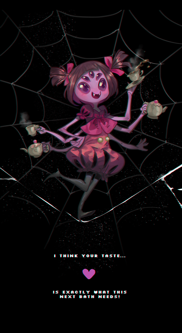 750x1369  Обои Undertale Muffet - Wallpaper Cave