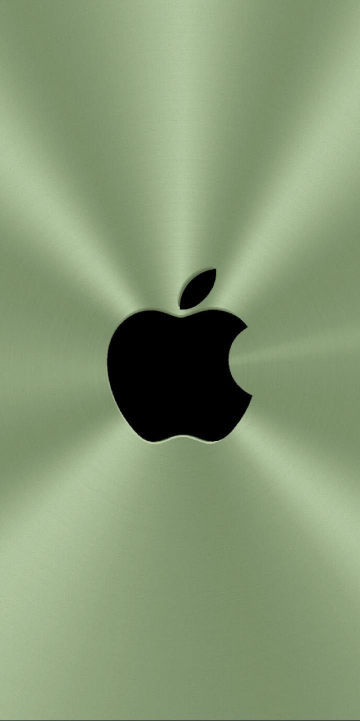 720x1440  Логотип Apple iPhone 720x1440 Зеленый металл | Обои для iPhone hd природа, Обои Apple, Обои Apple iphone