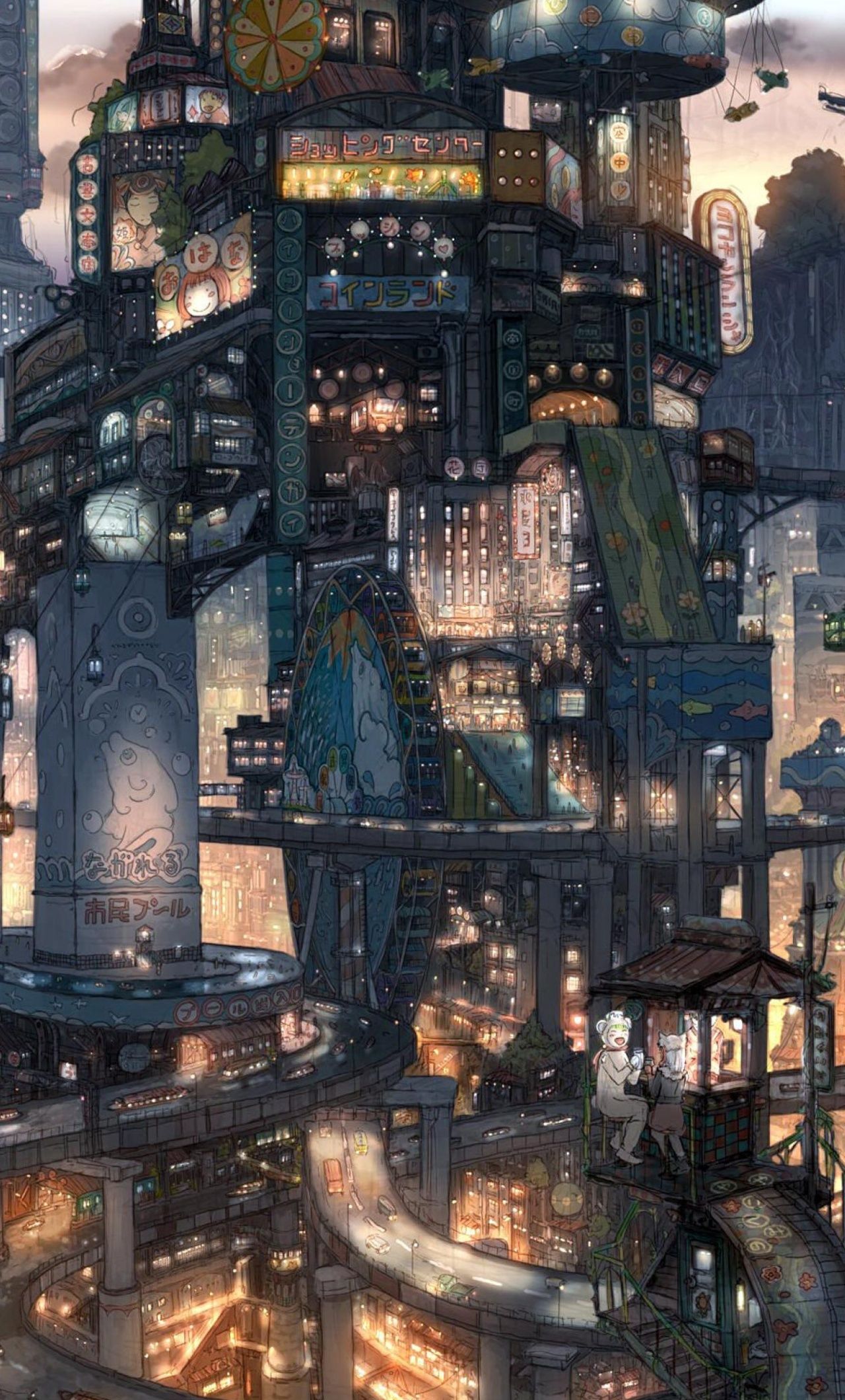 1280x2120  Нео-Токио 1080P, 2K, 4K, 5K HD обои скачать бесплатно | Обои Блики