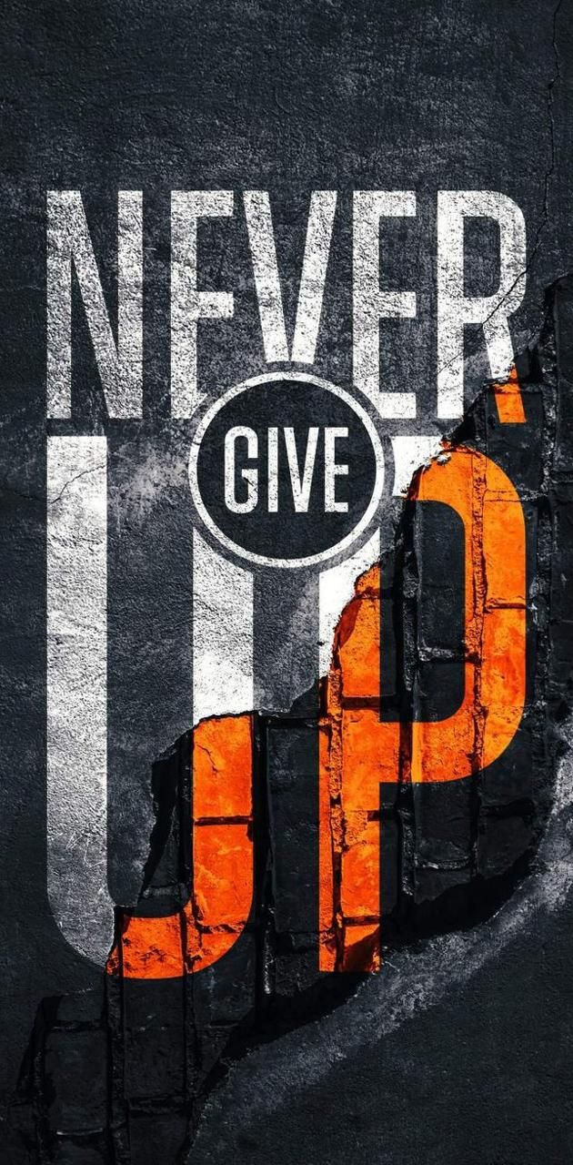 Never give up обои на телефон