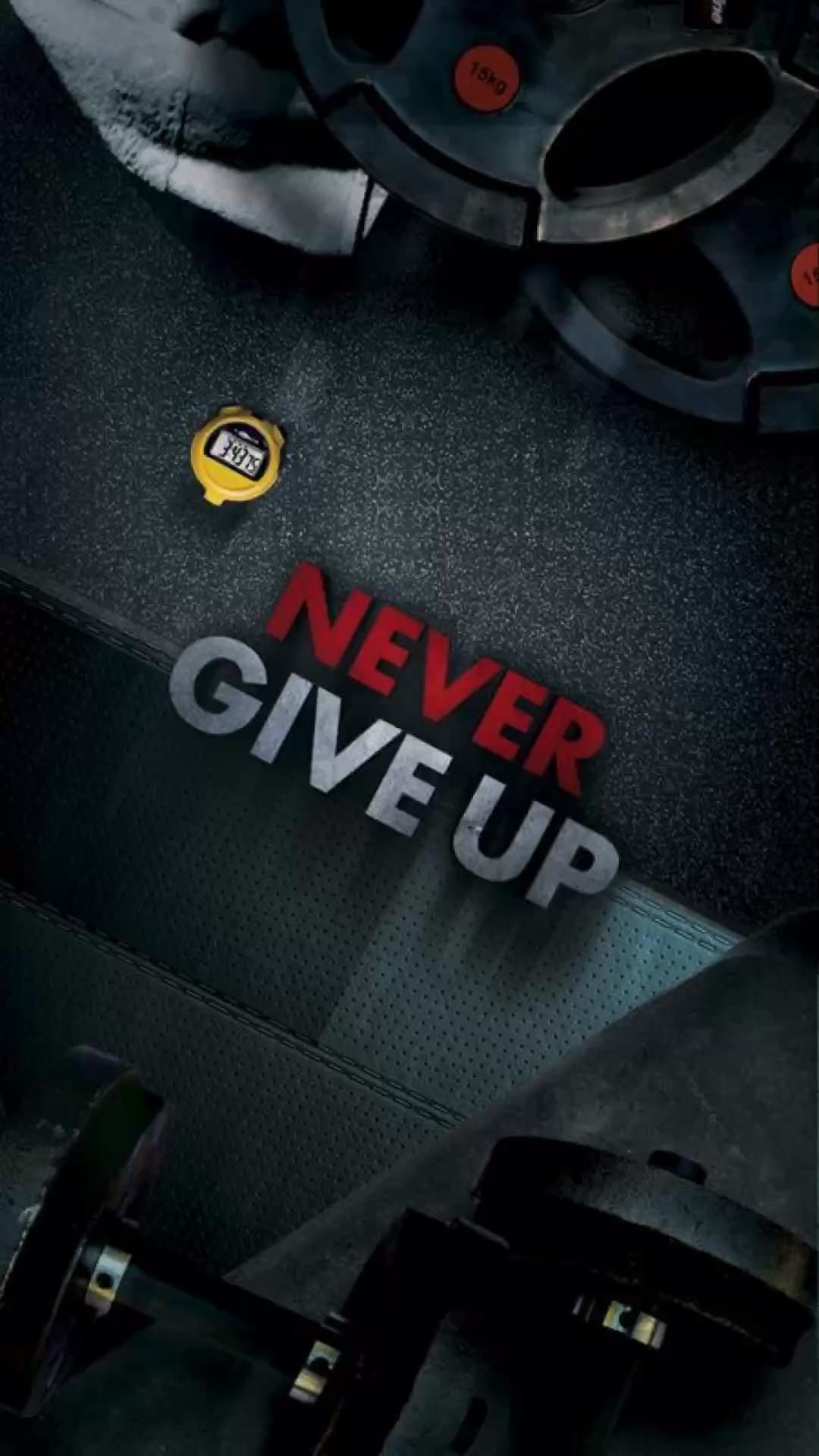 1080x1920  Изображение Никогда не сдавайся (голубой и серый фон с белыми шрифтами)-SA026057-Picxy